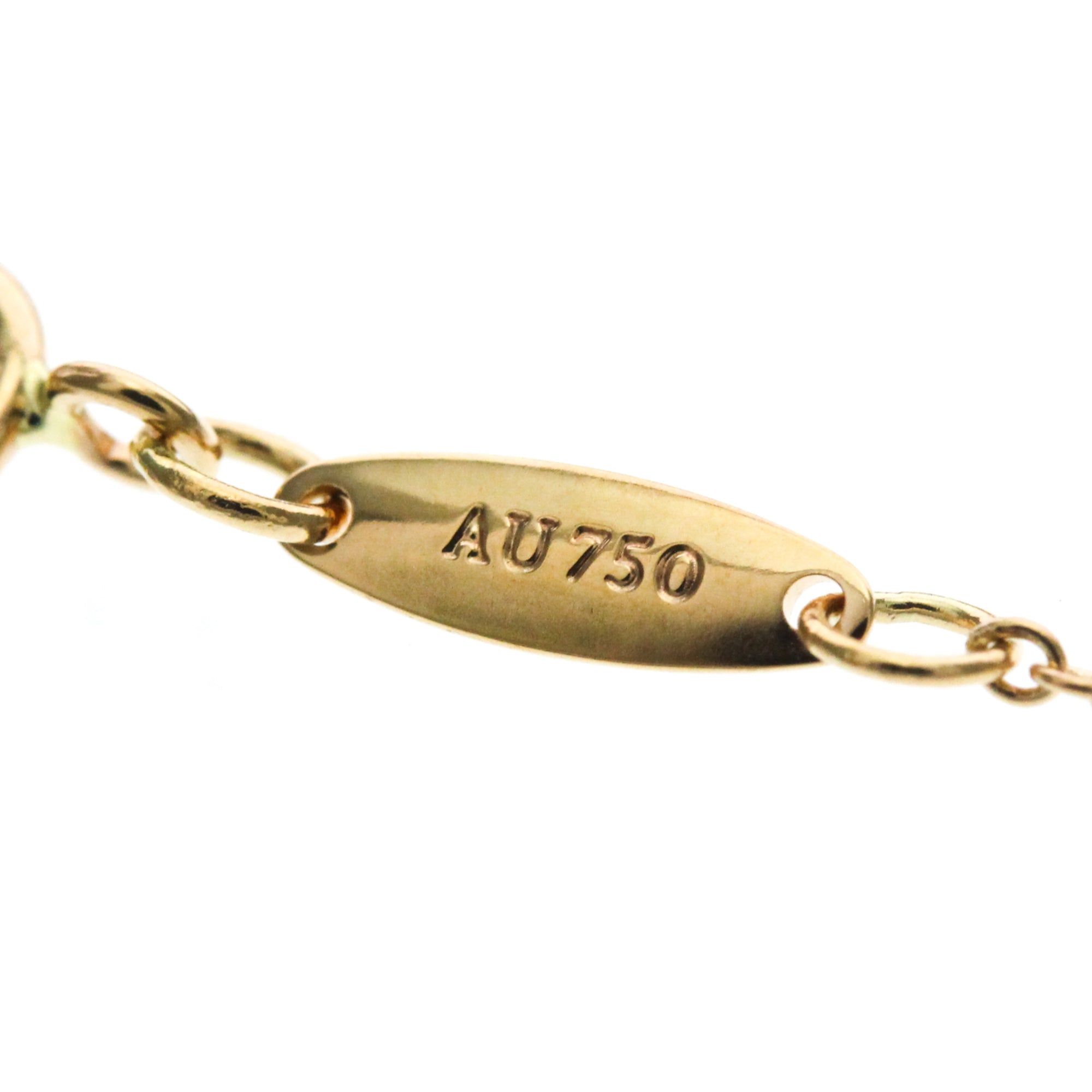 Tiffany & Co. Elsa Peretti Diamonds By The Yard 18K Pink Gold With Diamond Gold Pink_Gold Necklace Jewelry (Pre-Owned)