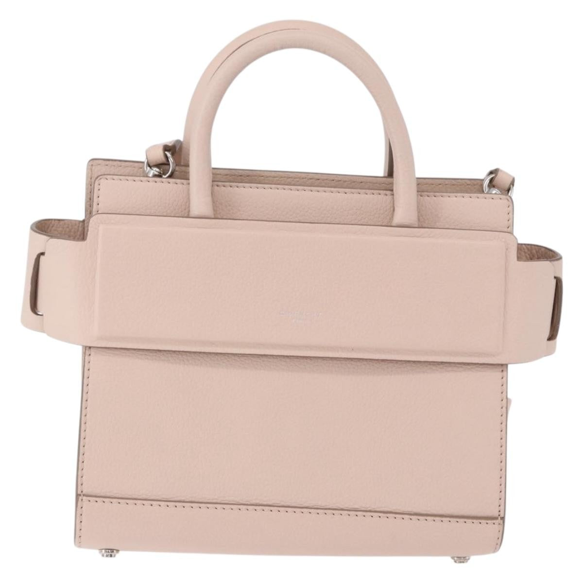 Givenchy Horizon Satchel Leather Pink Leather Handbag (Pre-Owned)
