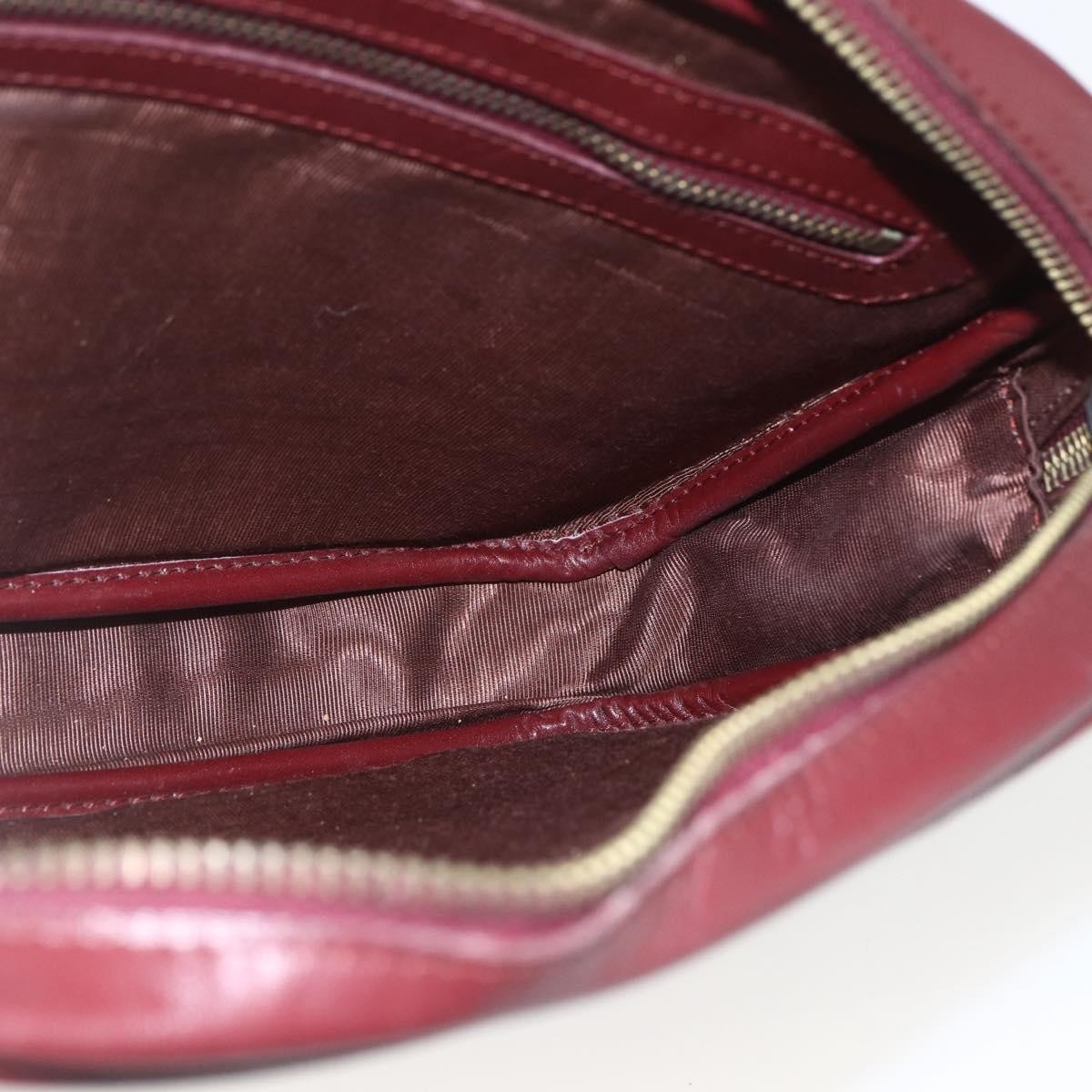 Cartier Must De Cartier Leather Burgundy Leather Shoulder Bag Bag (Pre-Owned)