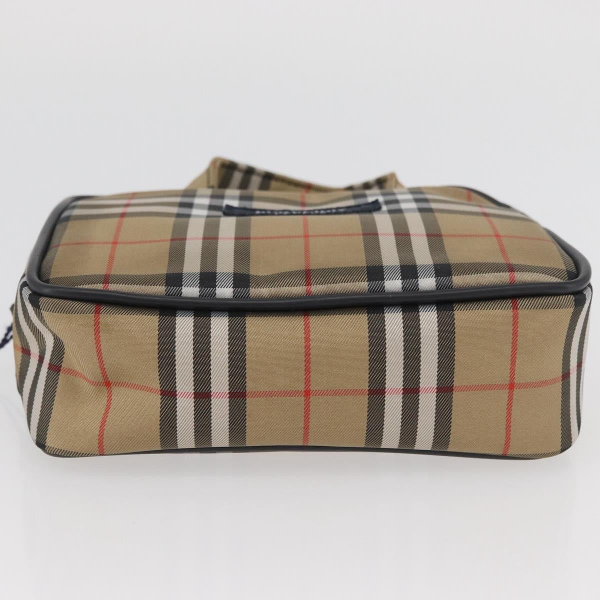 Burberry Nova Check Nylon Beige Nylon Handbag (Pre-Owned)
