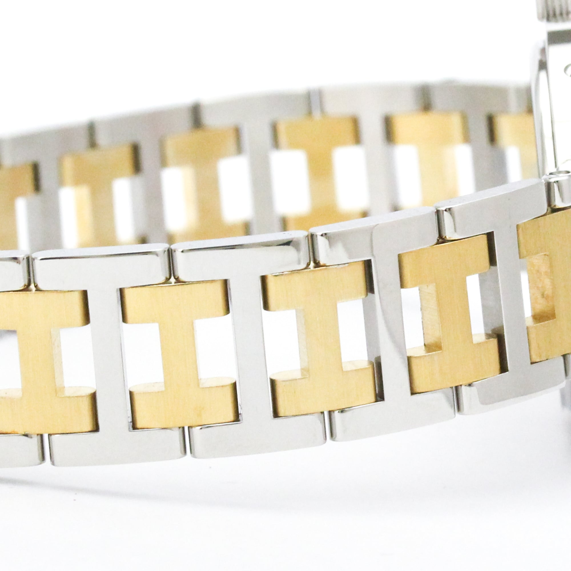 Hermes Clipper Quartz Stainless Steel With Plated Metal Watch (Pre-Owned)
