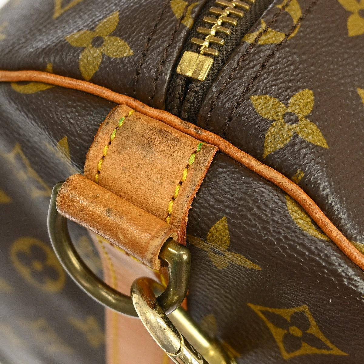 Louis Vuitton Keepall Bandouliere Monogram Canvas Brown Canvas Travel Bag Bag (Pre-Owned)