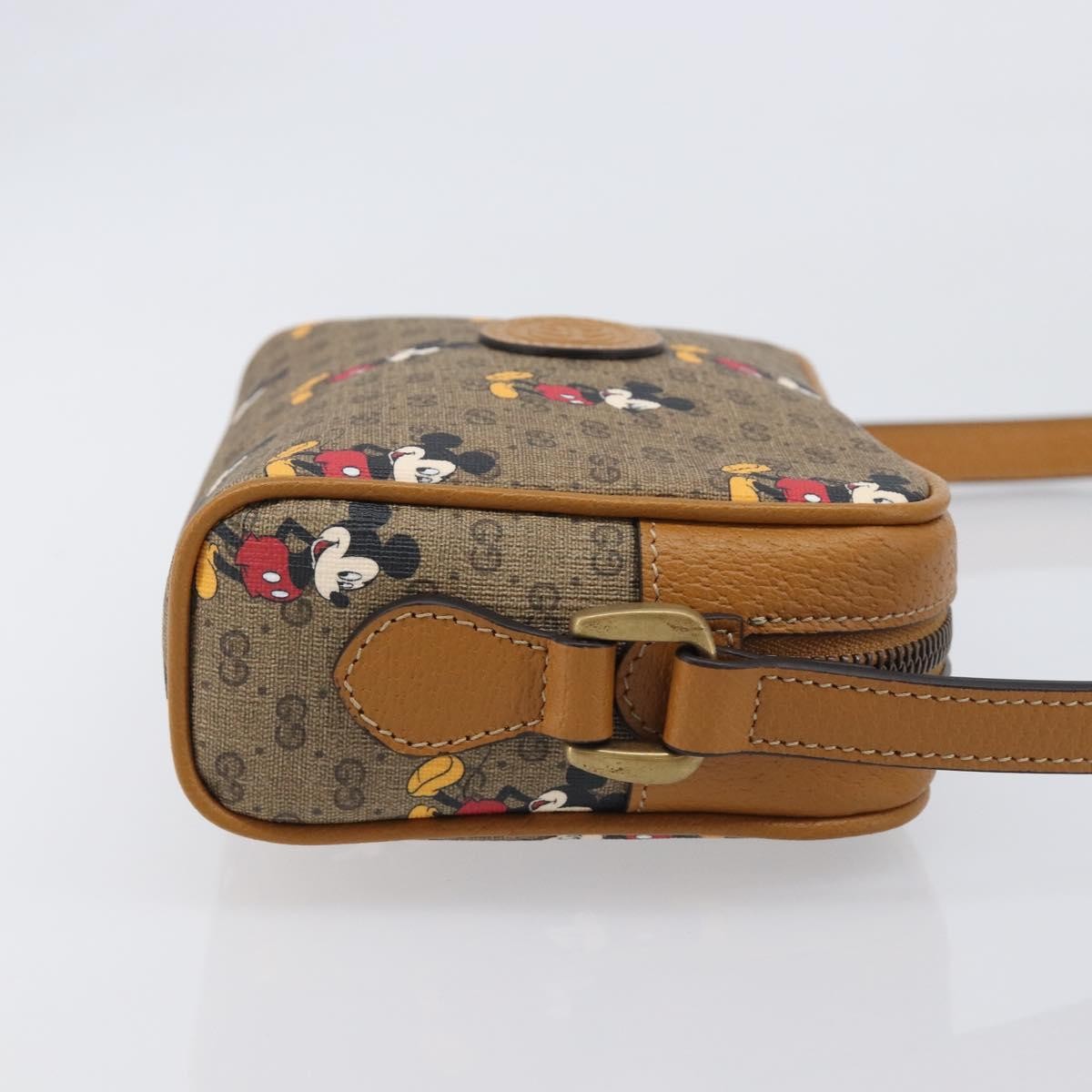 Gucci Disney Mickey Mouse Printed Mini Gg Coated Canvas Beige Canvas Backpack Bag (Pre-Owned)