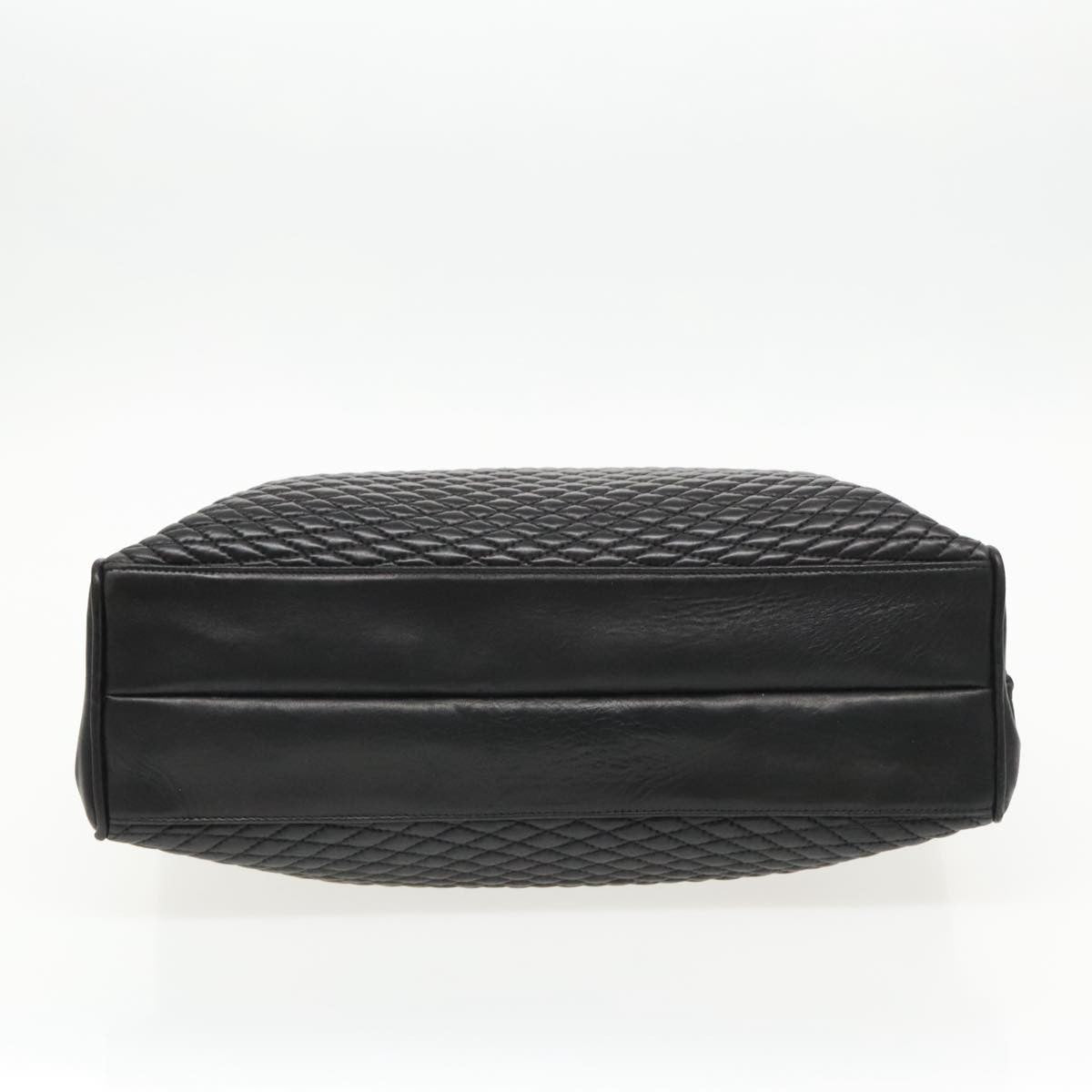 Bally Vintage Quilted Leather Black Leather Shoulder Bag Bag (Pre-Owned)