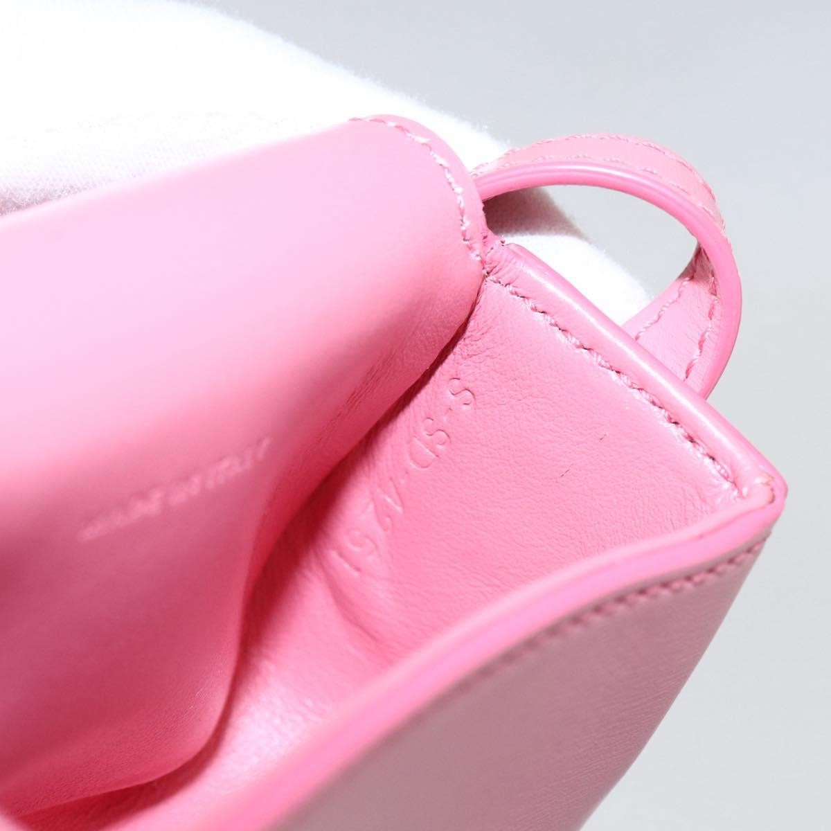 Celine Triomphe Shoulder Smooth Calfskin Pink Leather Shoulder Bag Bag (Pre-Owned)