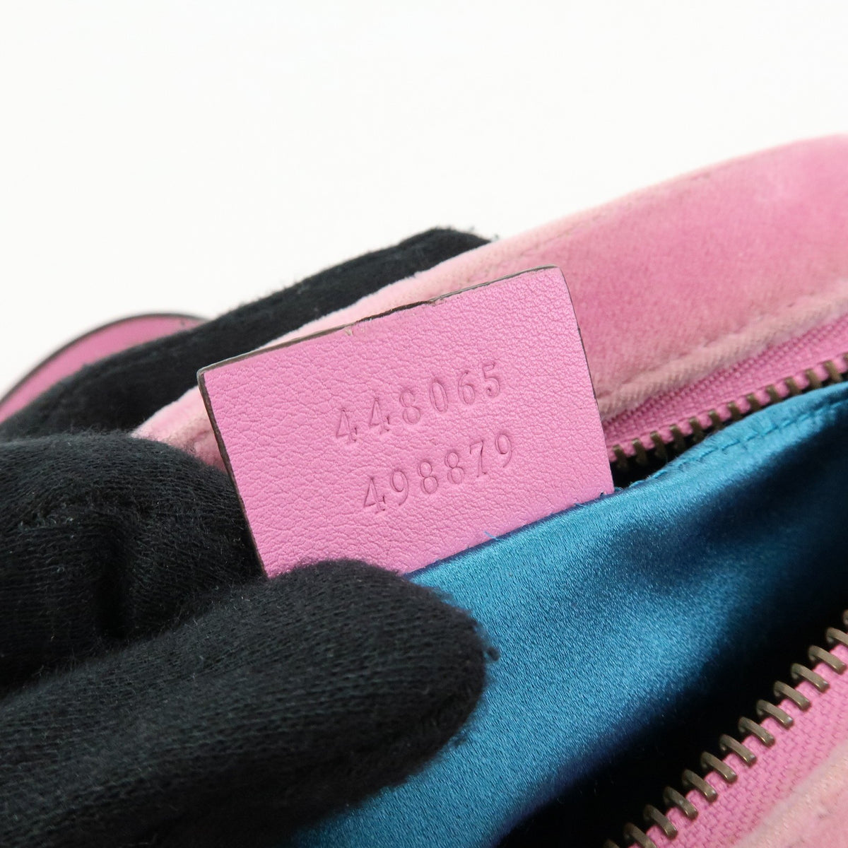 Gucci Gg Marmont Crystal Embellished Matelasse Velvet Pink Velvet Shoulder Bag Bag (Pre-Owned)
