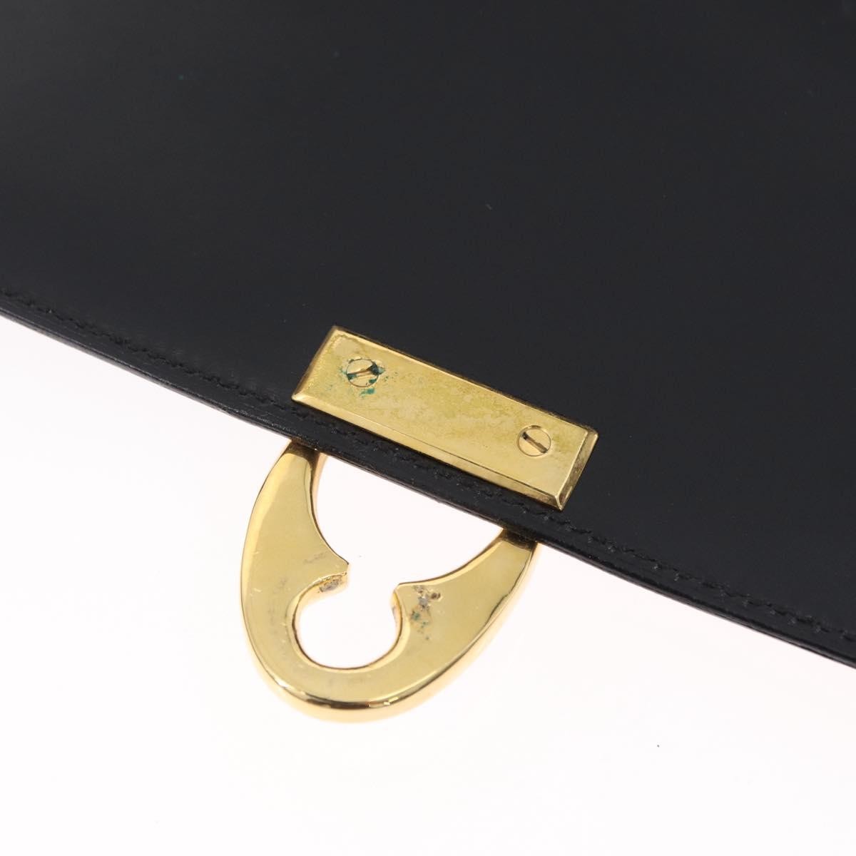 Celine Flap Shoulder Leather Black Leather Shoulder Bag Bag (Pre-Owned)