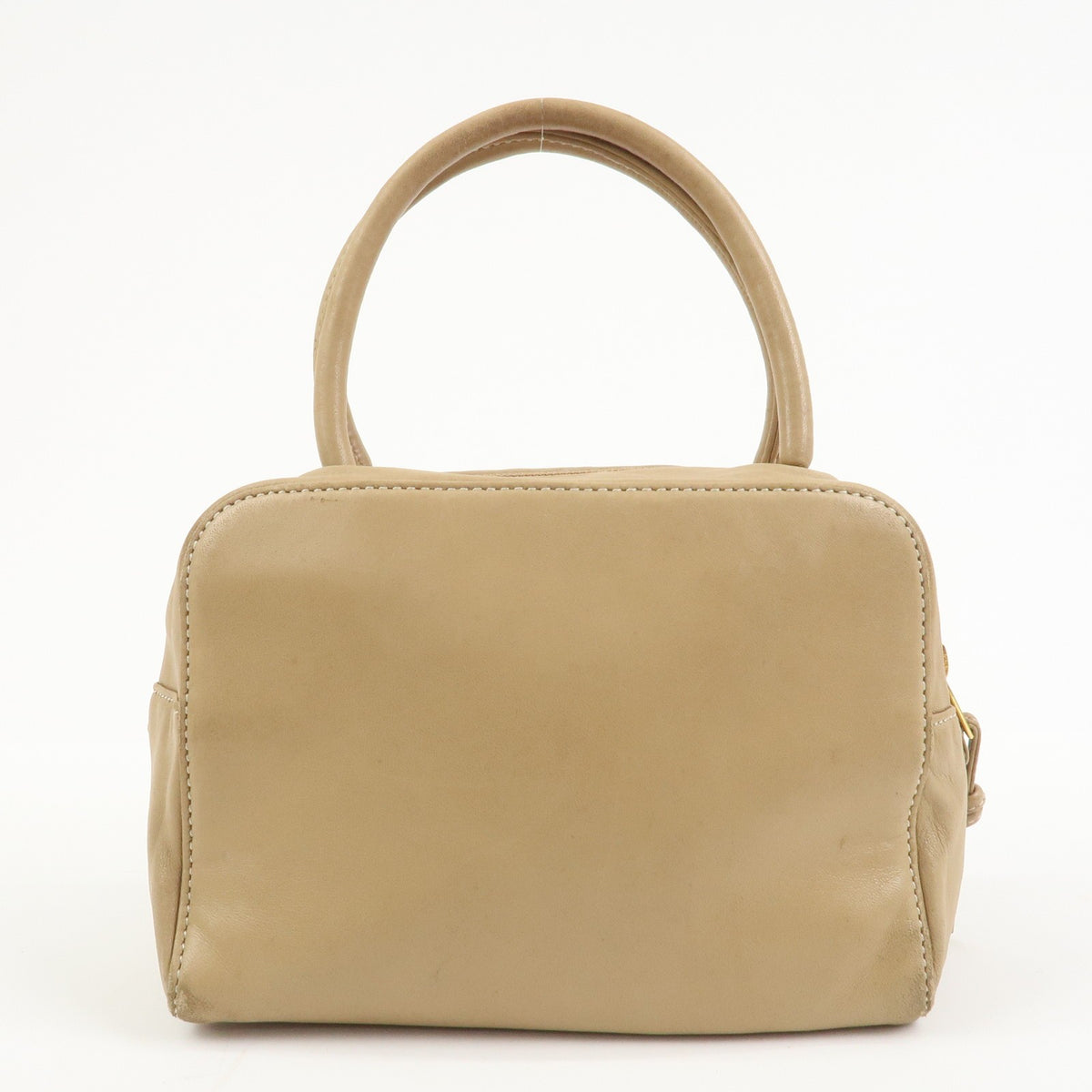 Loewe Vintage Anagram Leather Beige Leather Handbag (Pre-Owned)