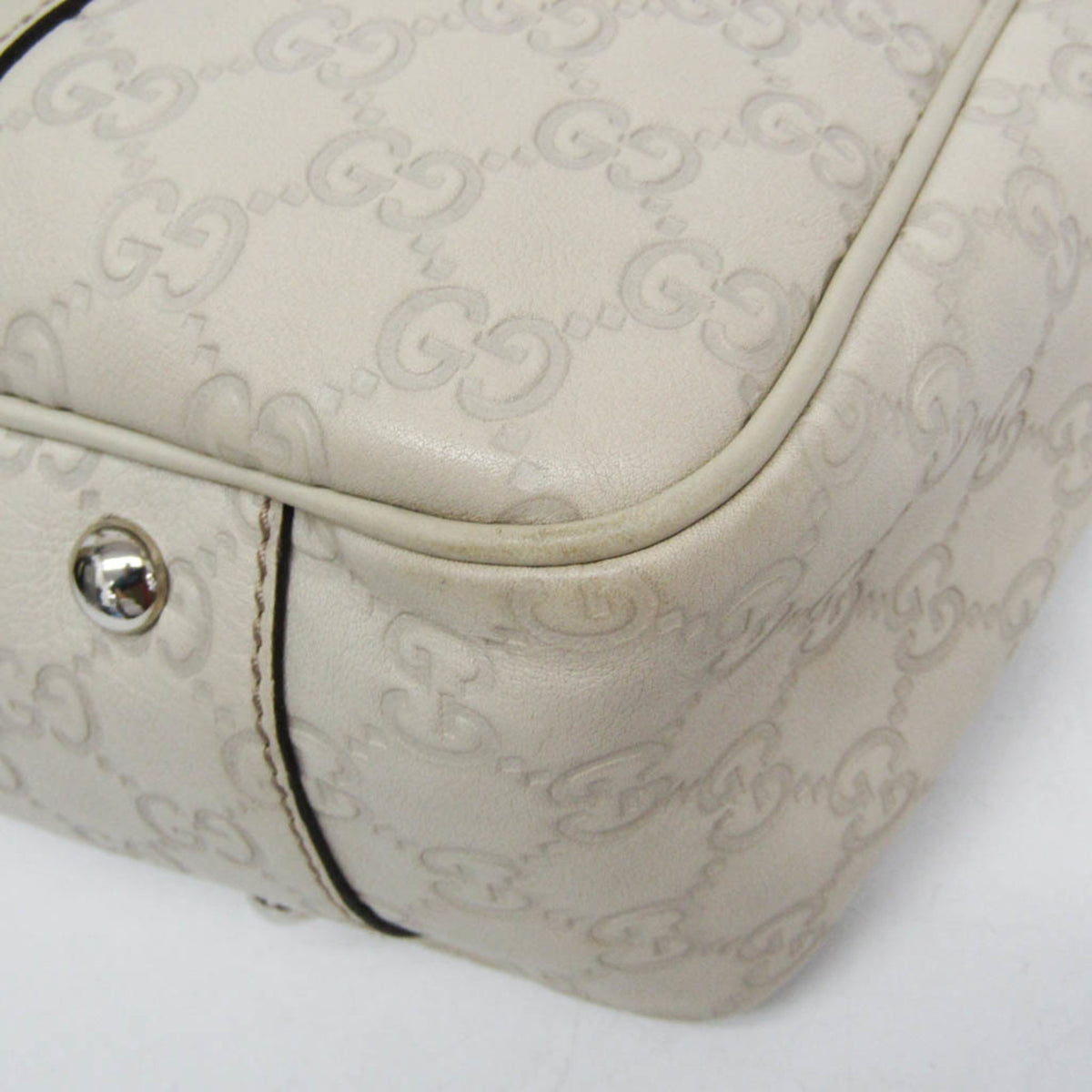 Gucci Twins Guccissima Leather Beige Leather Tote Bag Bag (Pre-Owned)