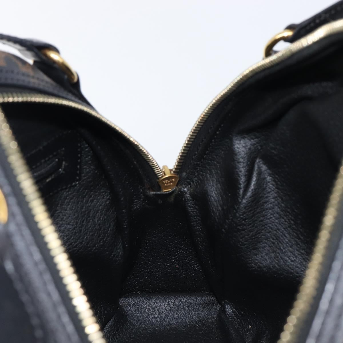 Celine Top Handle Leather Black Pvc Handbag (Pre-Owned)