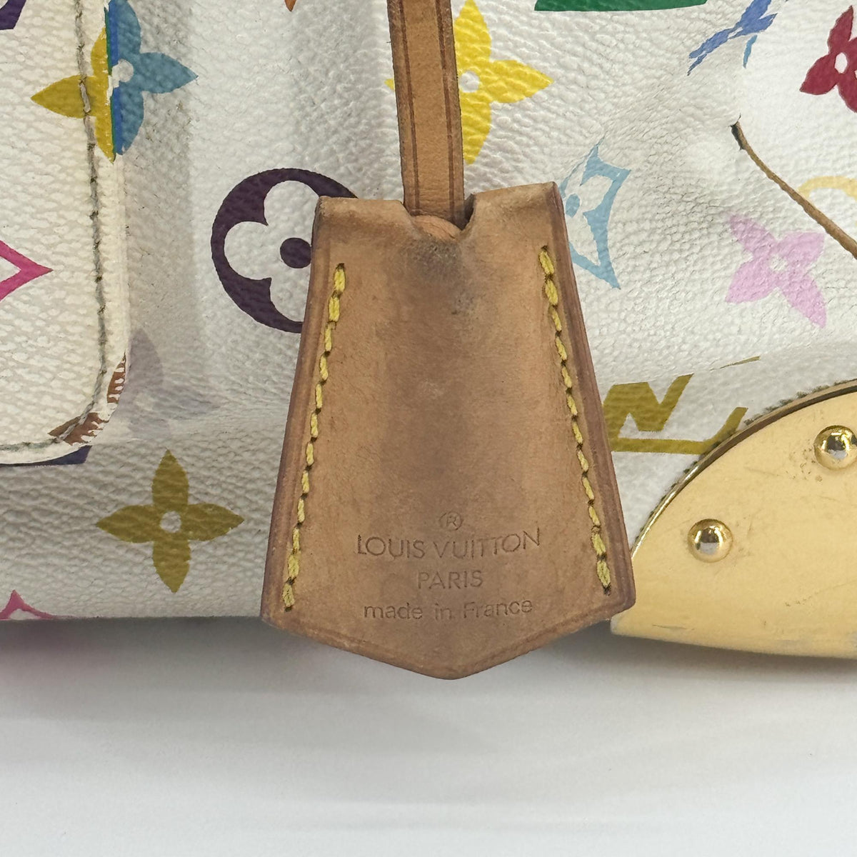 Louis Vuitton Speedy Monogram Multicolor White Canvas Handbag (Pre-Owned)