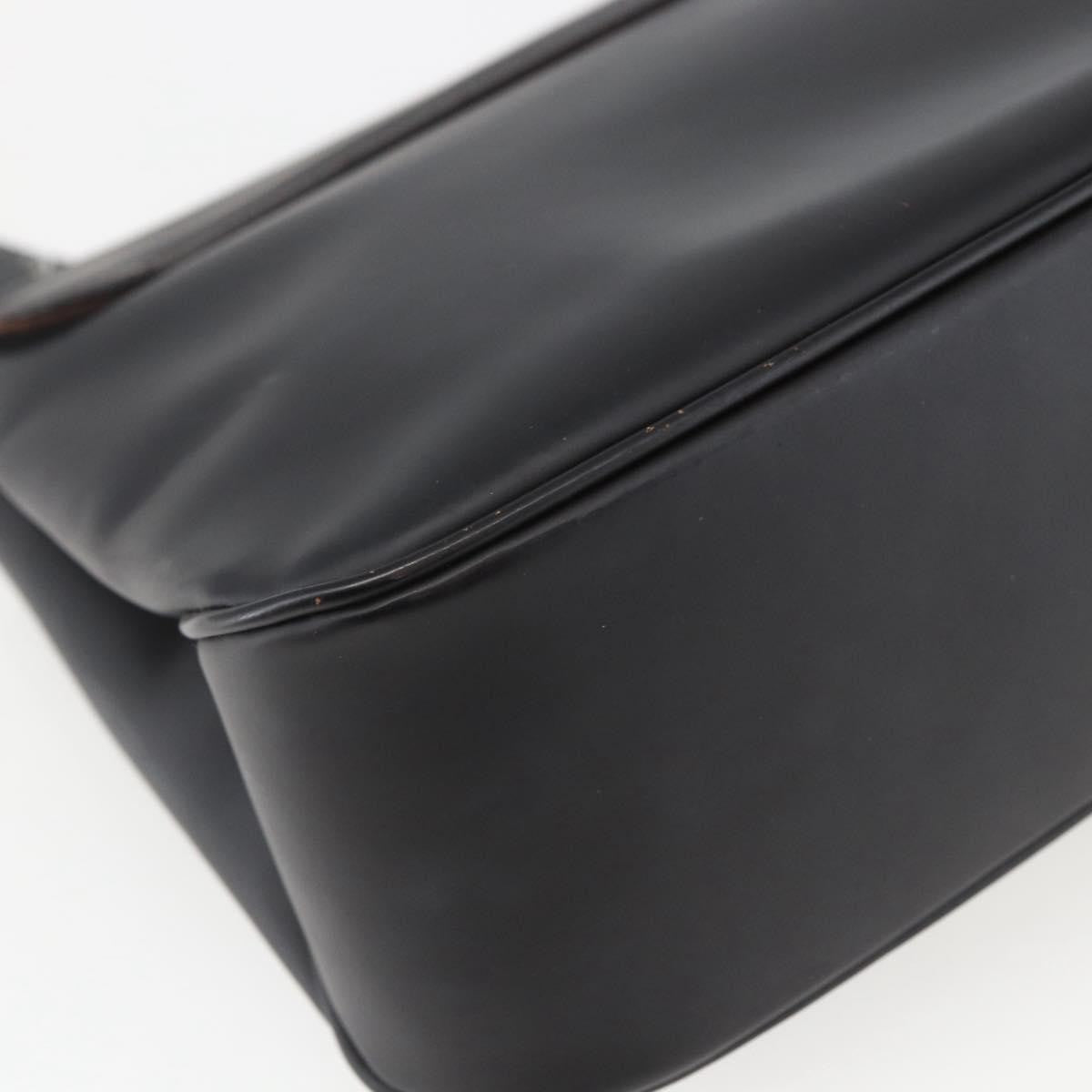 Salvatore Ferragamo Vala Leather Black Leather Shoulder Bag Bag (Pre-Owned)