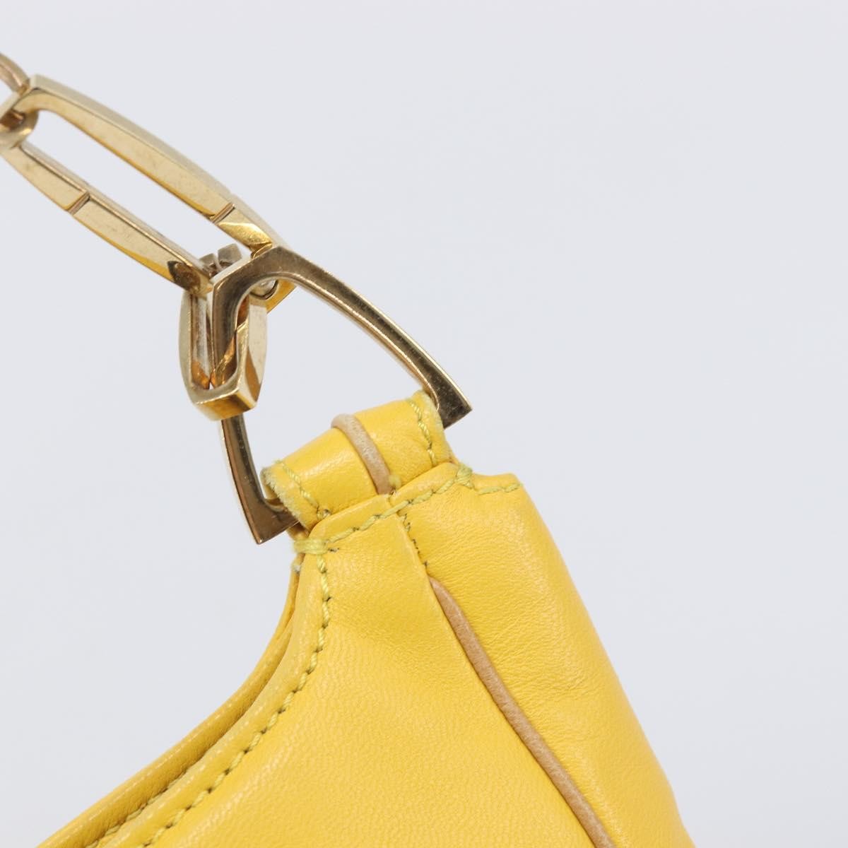 Loewe Shoulder Bag Leather Yellow Leather Shoulder Bag Bag (Pre-Owned)