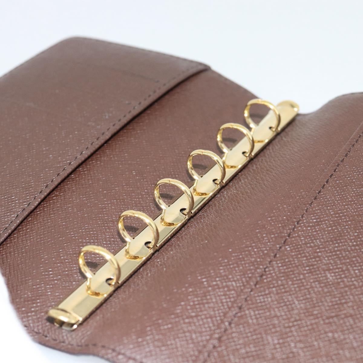 Louis Vuitton Ring Agenda Cover Damier Brown Canvas Briefcase Bag (Pre-Owned)