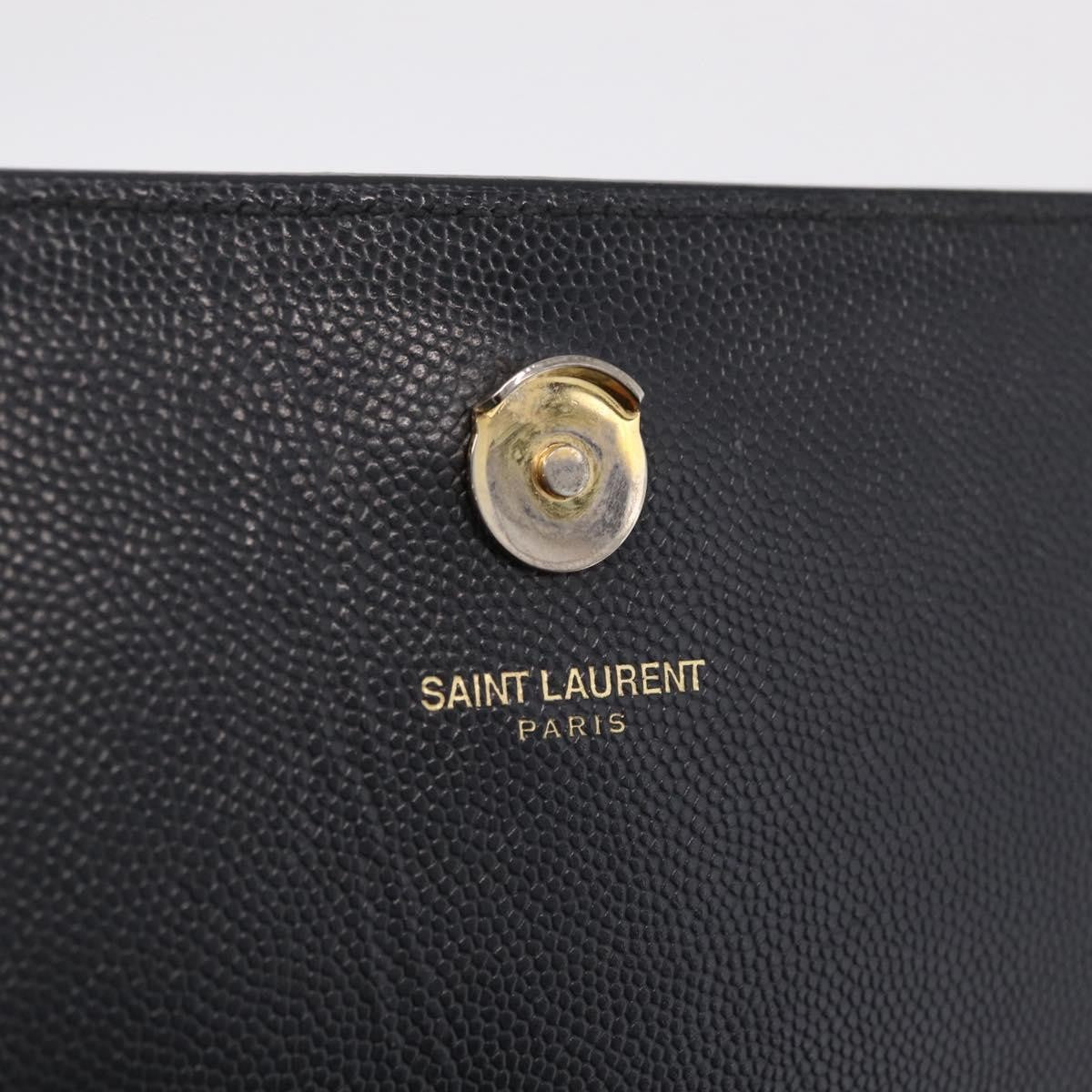 Saint Laurent Classic Monogram Leather Black Leather Crossbody Bag Bag (Pre-Owned)