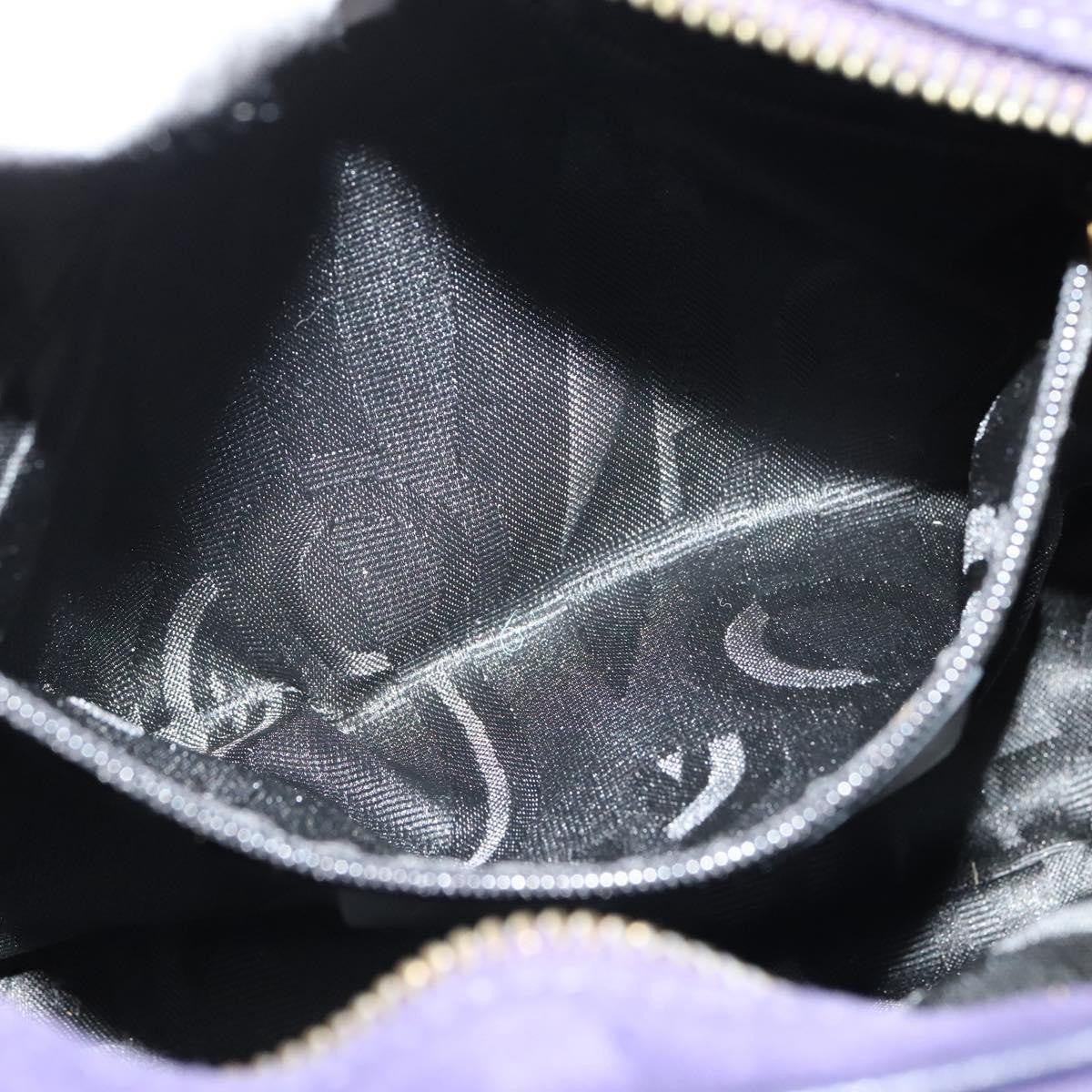 Salvatore Ferragamo Gancini Suede Purple Suede Shoulder Bag Bag (Pre-Owned)