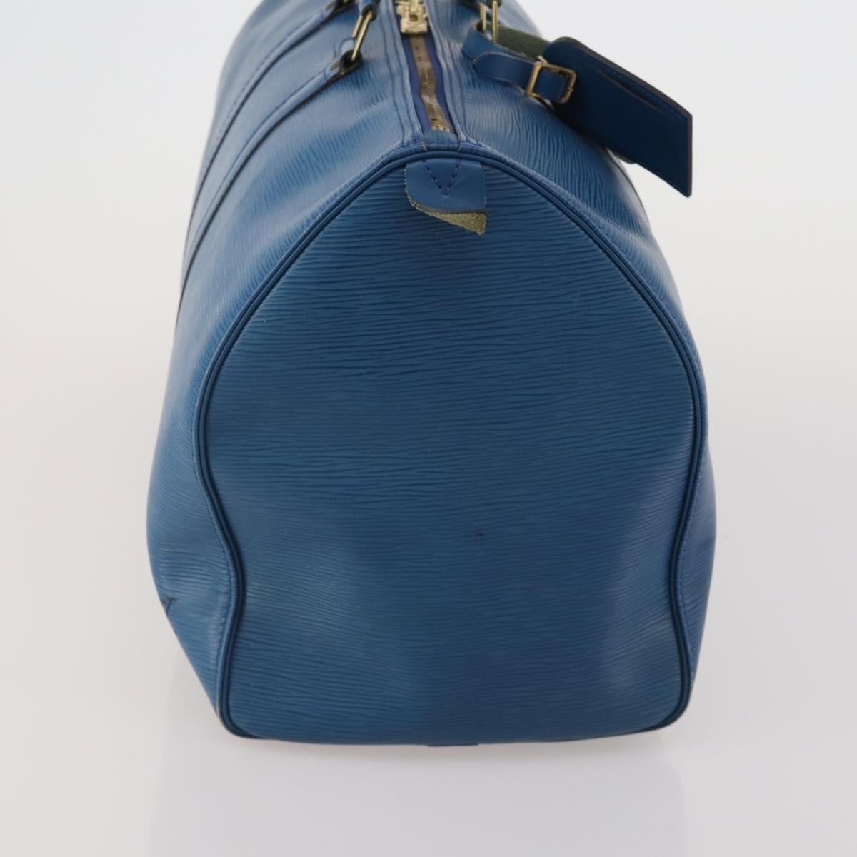 Louis Vuitton Keepall Bag Epi Leather Blue Leather Travel Bag Bag (Pre-Owned)