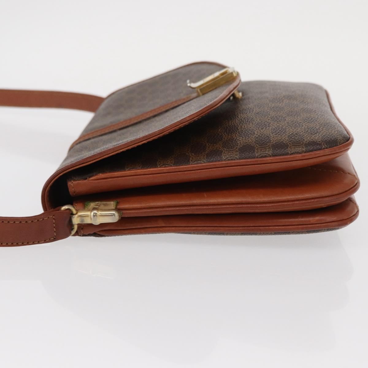 Celine Vintage Canvas Brown Canvas Shoulder Bag Bag (Pre-Owned)