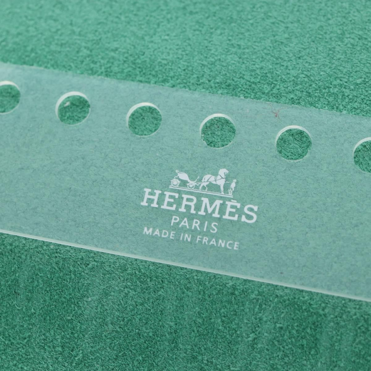 Hermes Ulysse Agenda Cover Leather Green Leather Wallets Accessory (Pre-Owned)