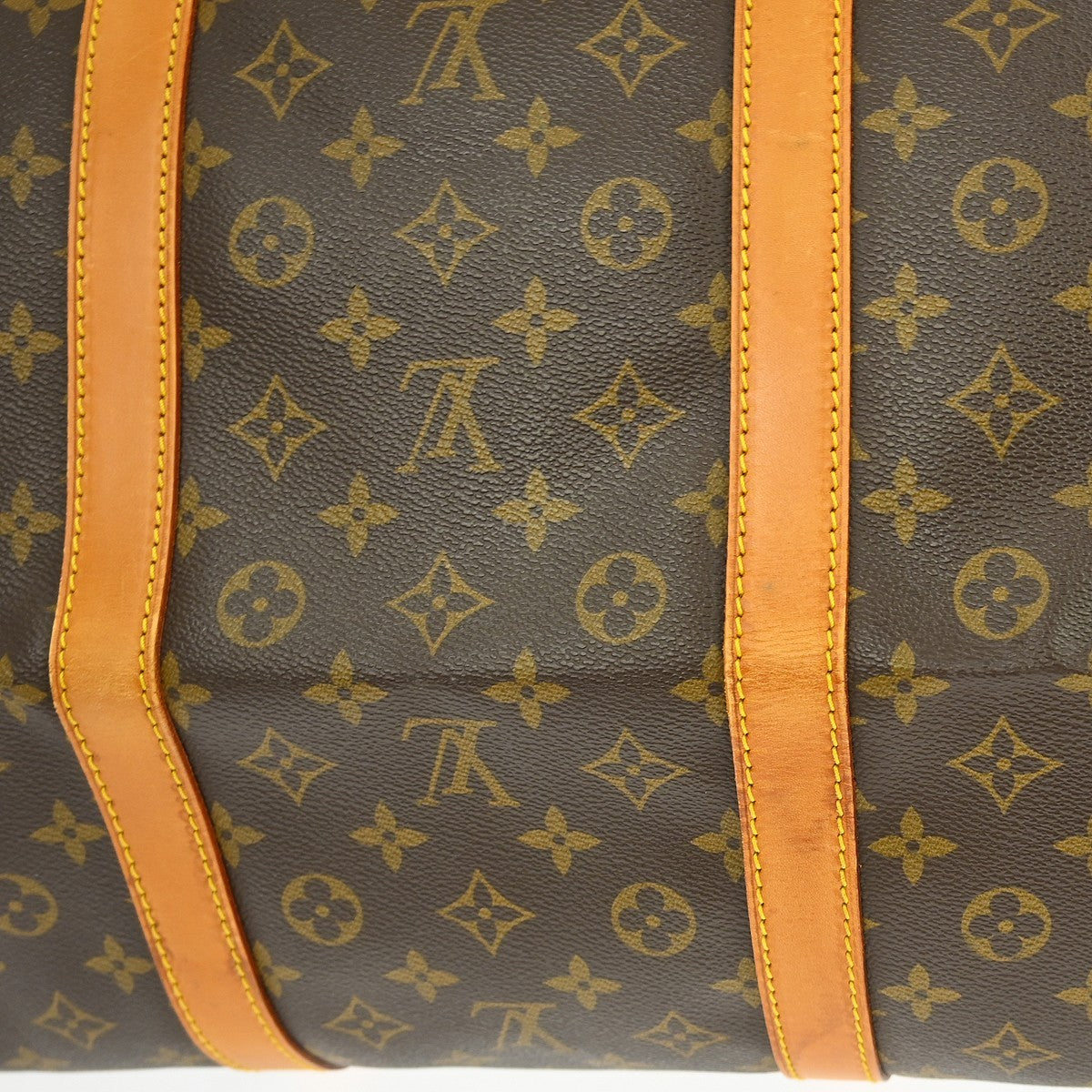 Louis Vuitton Keepall Bandoulière Monogram Brown Canvas Travel Bag Bag (Pre-Owned)