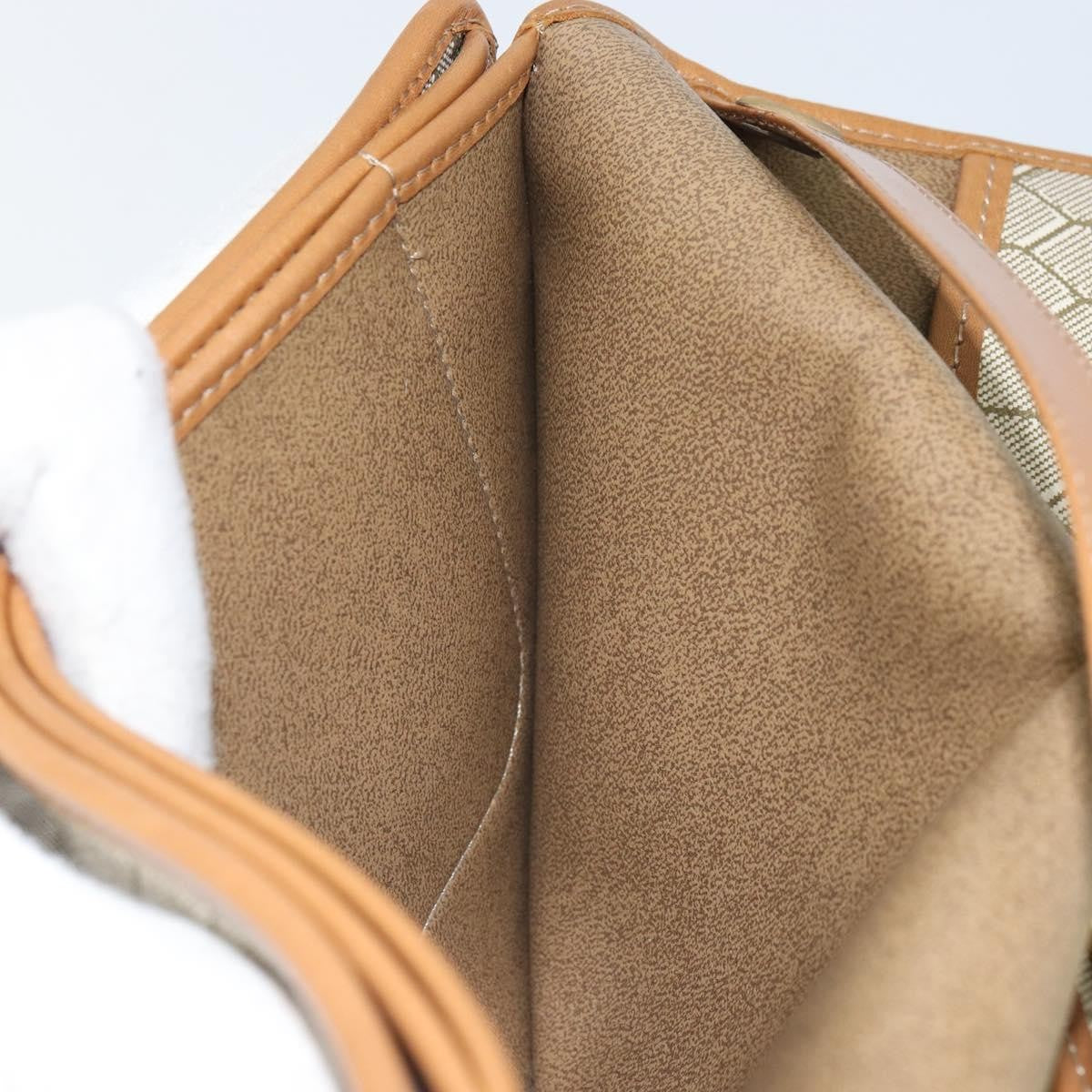 Christian Dior Vintage Honeycomb Clutch Canvas Beige Canvas Clutche & Pouche Bag (Pre-Owned)