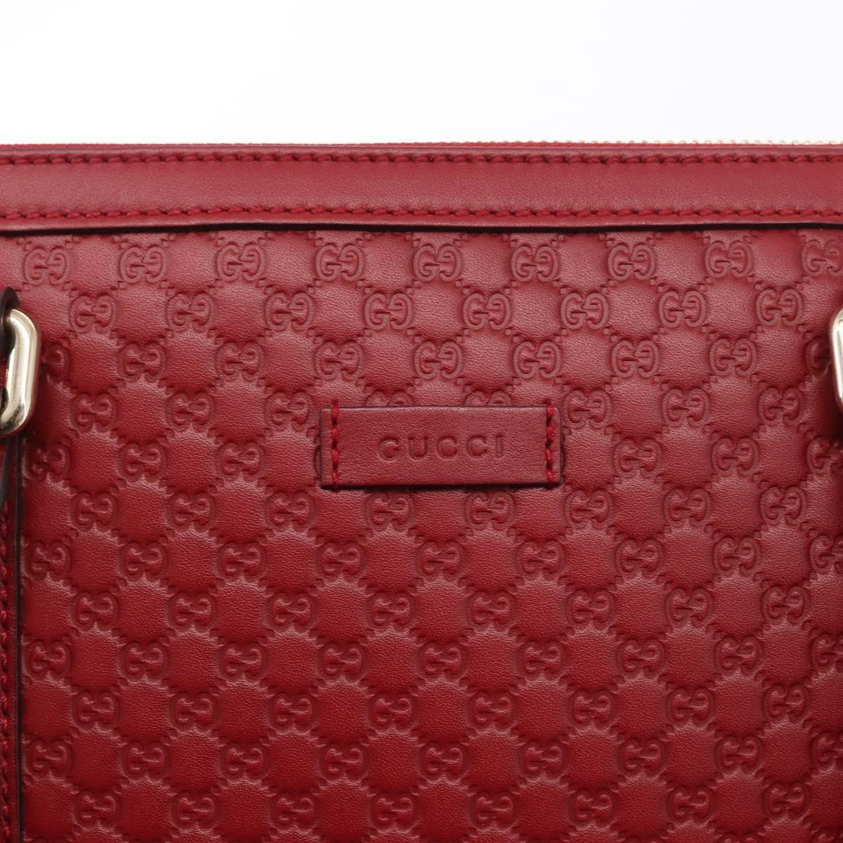 Gucci Margaux Microguccissima Leather Red Leather Tote Bag Bag (Pre-Owned)