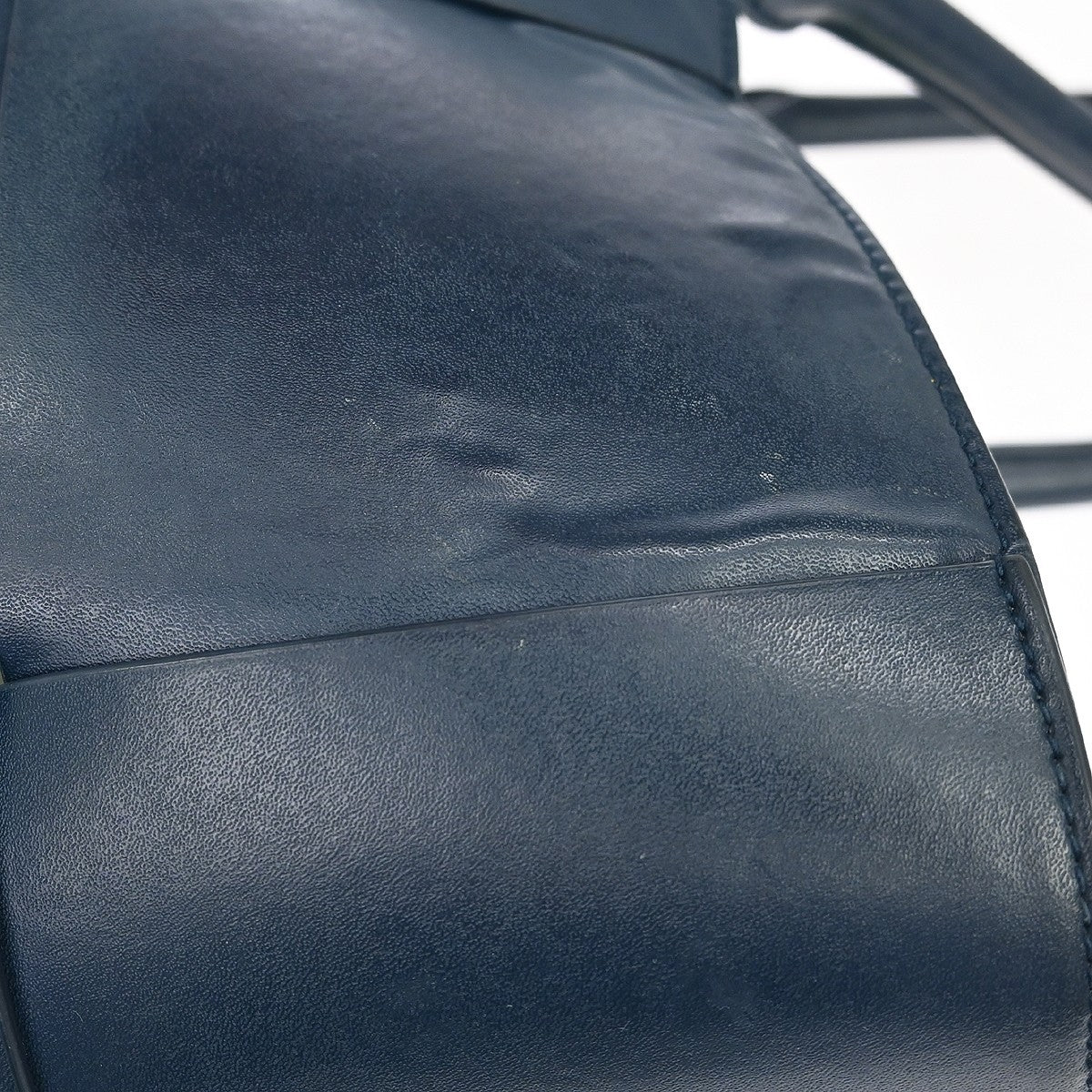 Bottega Veneta Arco Tote Maxi Intrecciato Leather Navy Leather Tote Bag Bag (Pre-Owned)