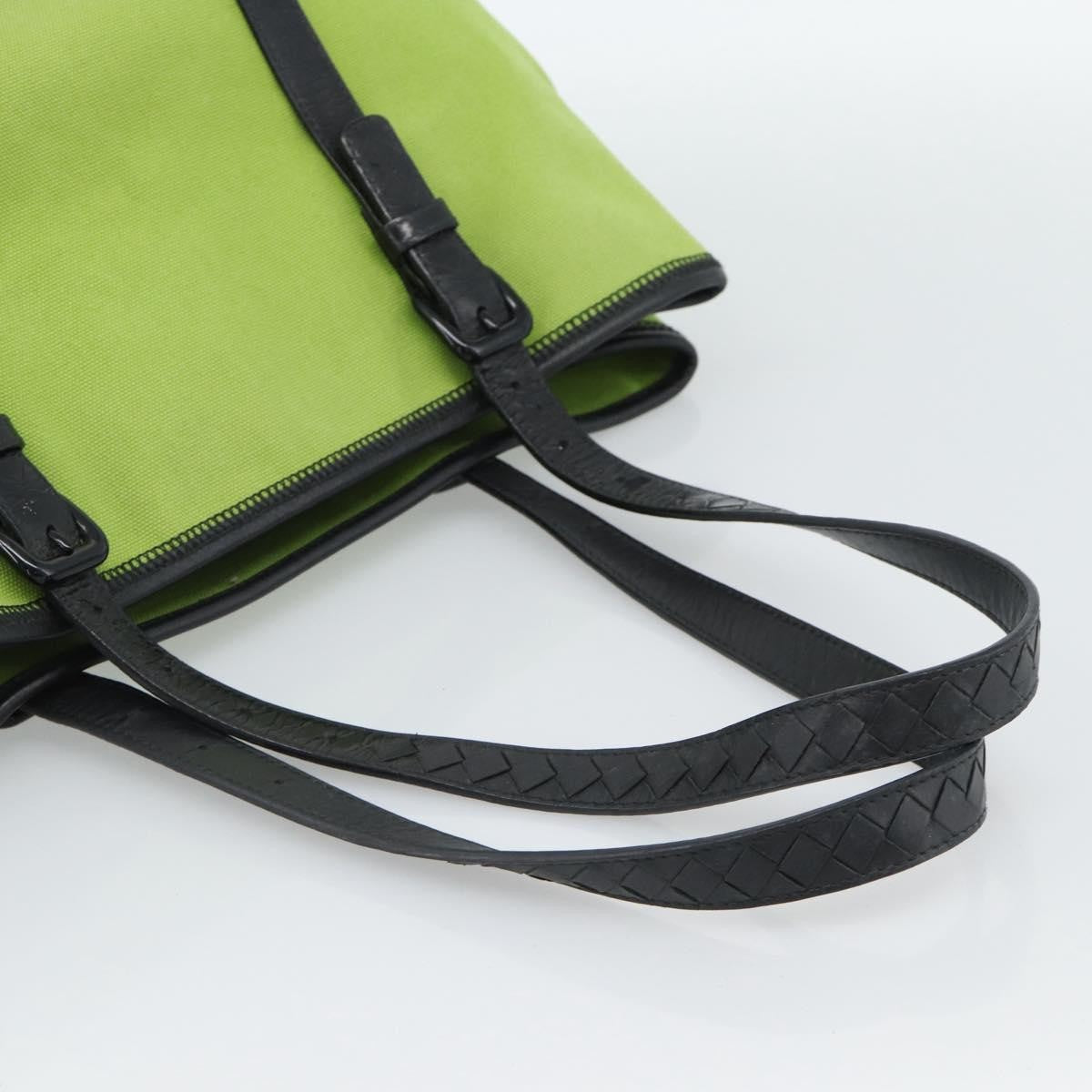 Bottega Veneta Vintage Canvas Green Canvas Tote Bag Bag (Pre-Owned)