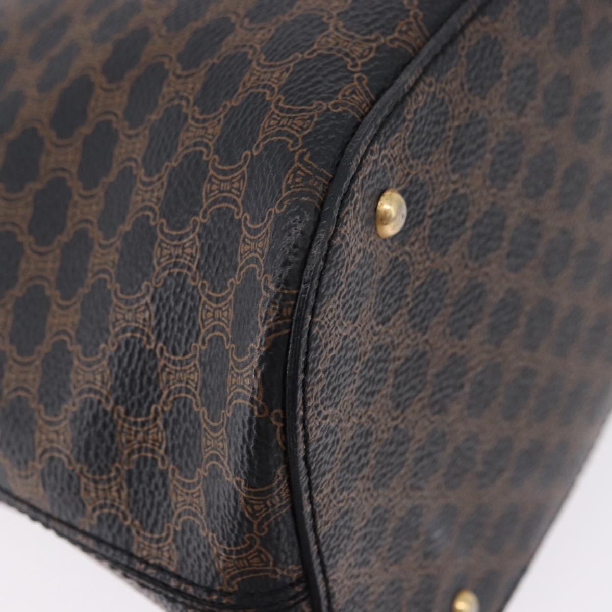 Celine Macadam Toile Triomphe Black Canvas Handbag (Pre-Owned)