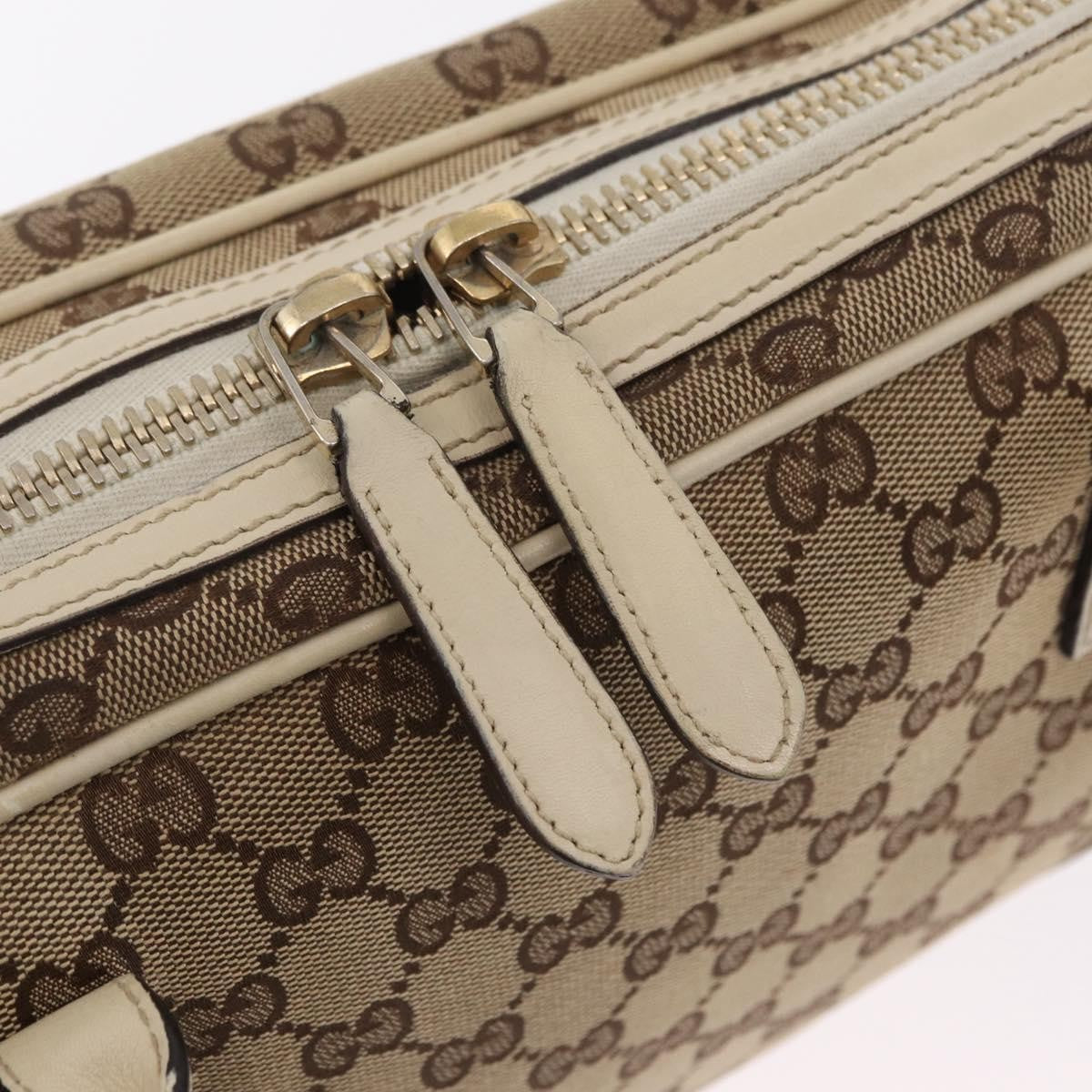 Gucci New Britt Boston Gg Canvas Beige Canvas Handbag (Pre-Owned)