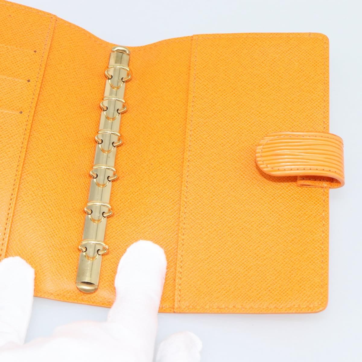 Louis Vuitton Agenda Cover Epi Leather Orange Leather Wallets Accessory (Pre-Owned)