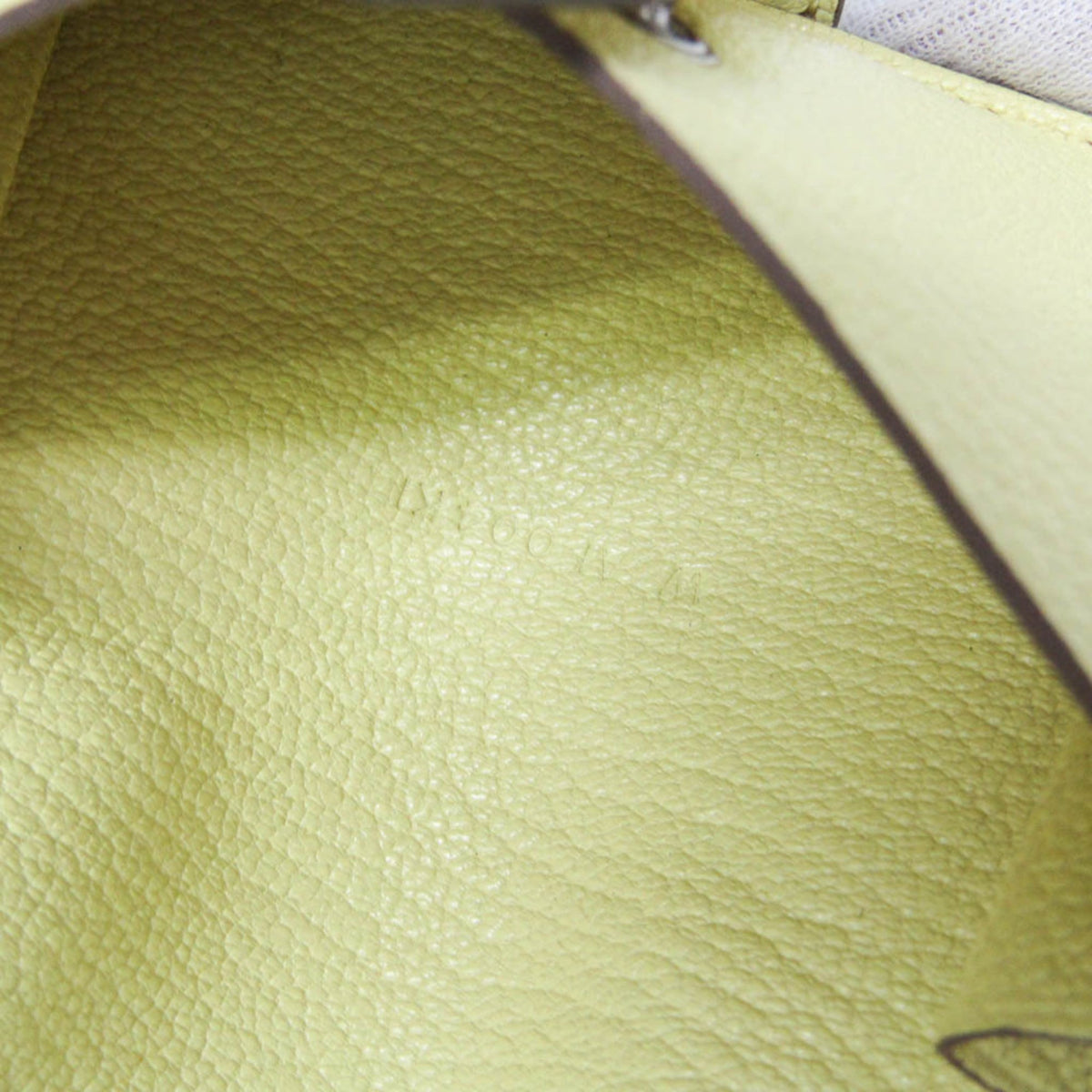 Hermes Bearn Chevre Mysore Yellow Leather Wallets Accessory (Pre-Owned)