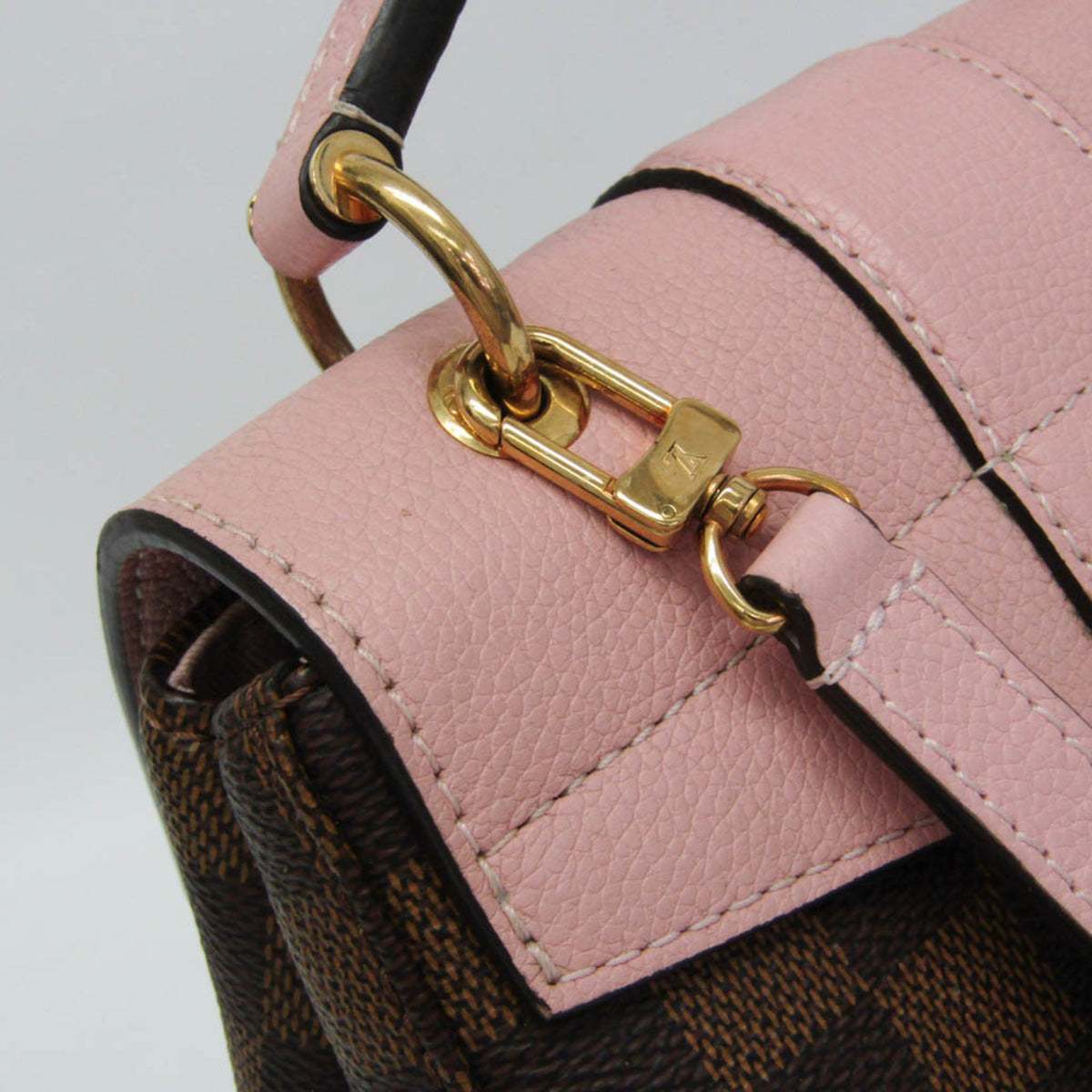 Louis Vuitton Clapton Damier And Leather Brown Canvas Backpack Bag (Pre-Owned)