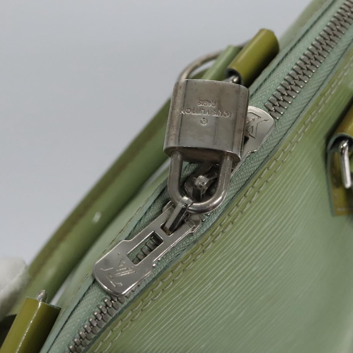 Louis Vuitton Alma Electric Epi Leather Green Patent_Leather Handbag (Pre-Owned)