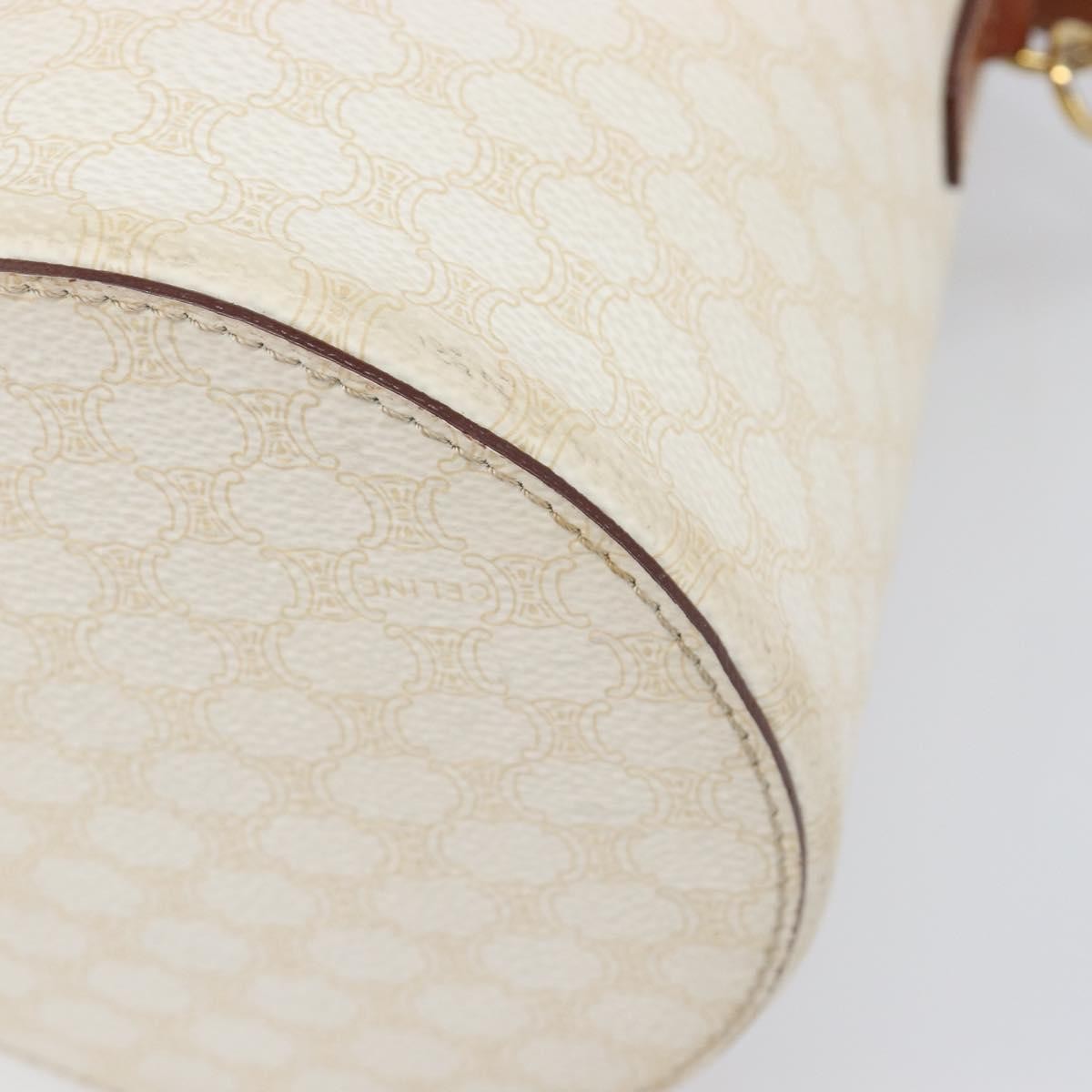 Celine Vintage Macadam Canvas Beige Pvc Shoulder Bag Bag (Pre-Owned)