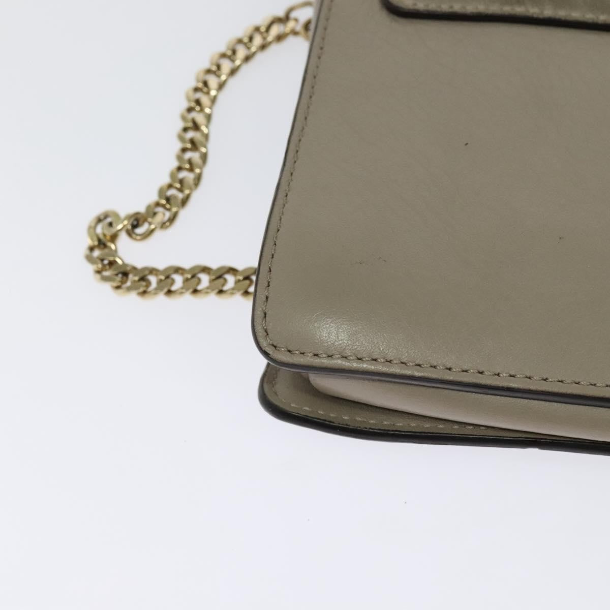 Chloe Faye Leather And Suede Beige Leather Shoulder Bag Bag (Pre-Owned)
