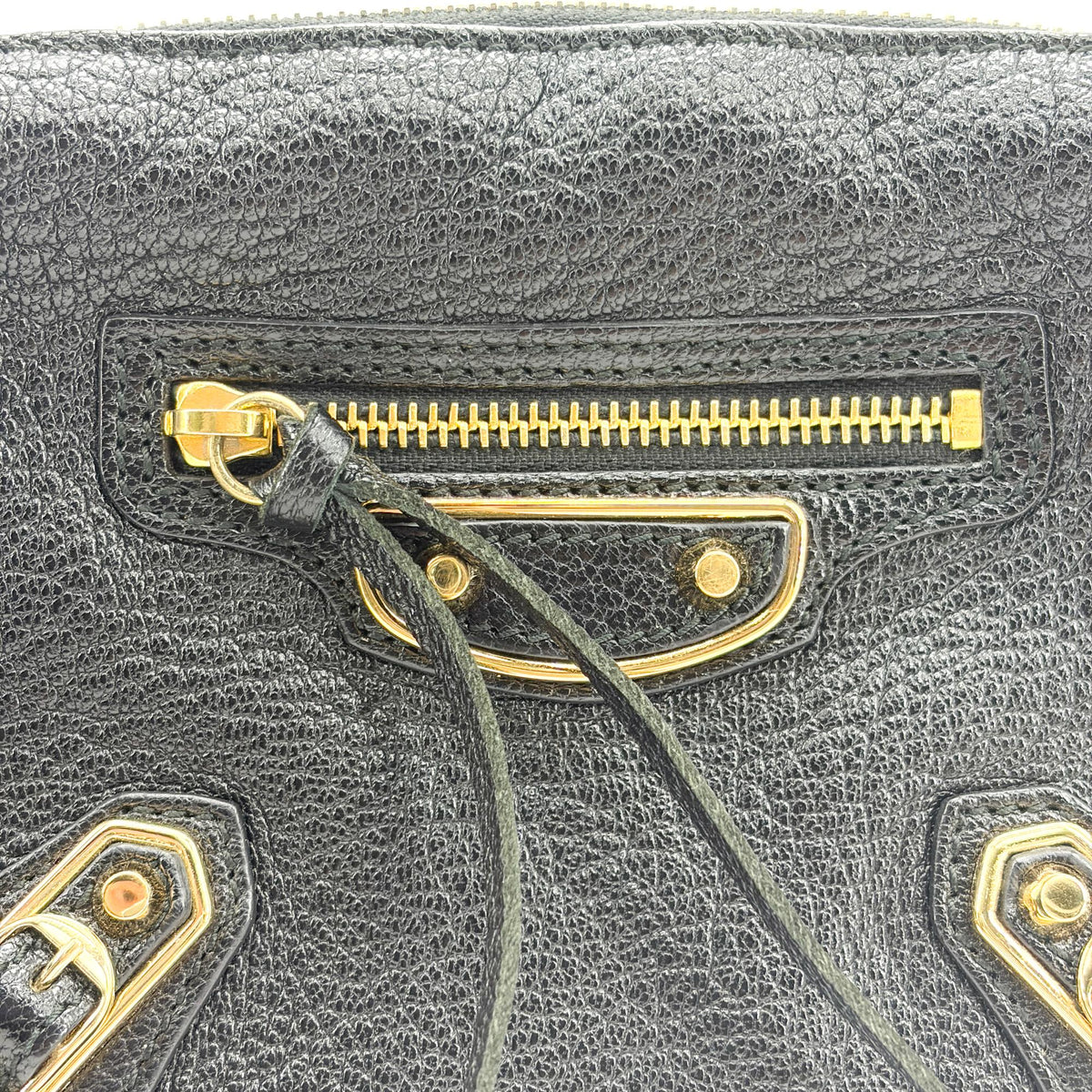 Balenciaga Classic Studs Chain Reporter Leather Black Leather Crossbody Bag Bag (Pre-Owned)