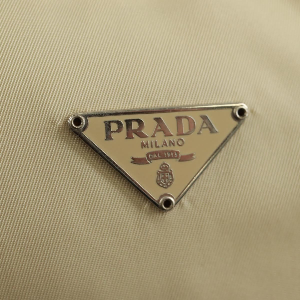 Prada Hobo Tessuto Beige Nylon Handbag (Pre-Owned)