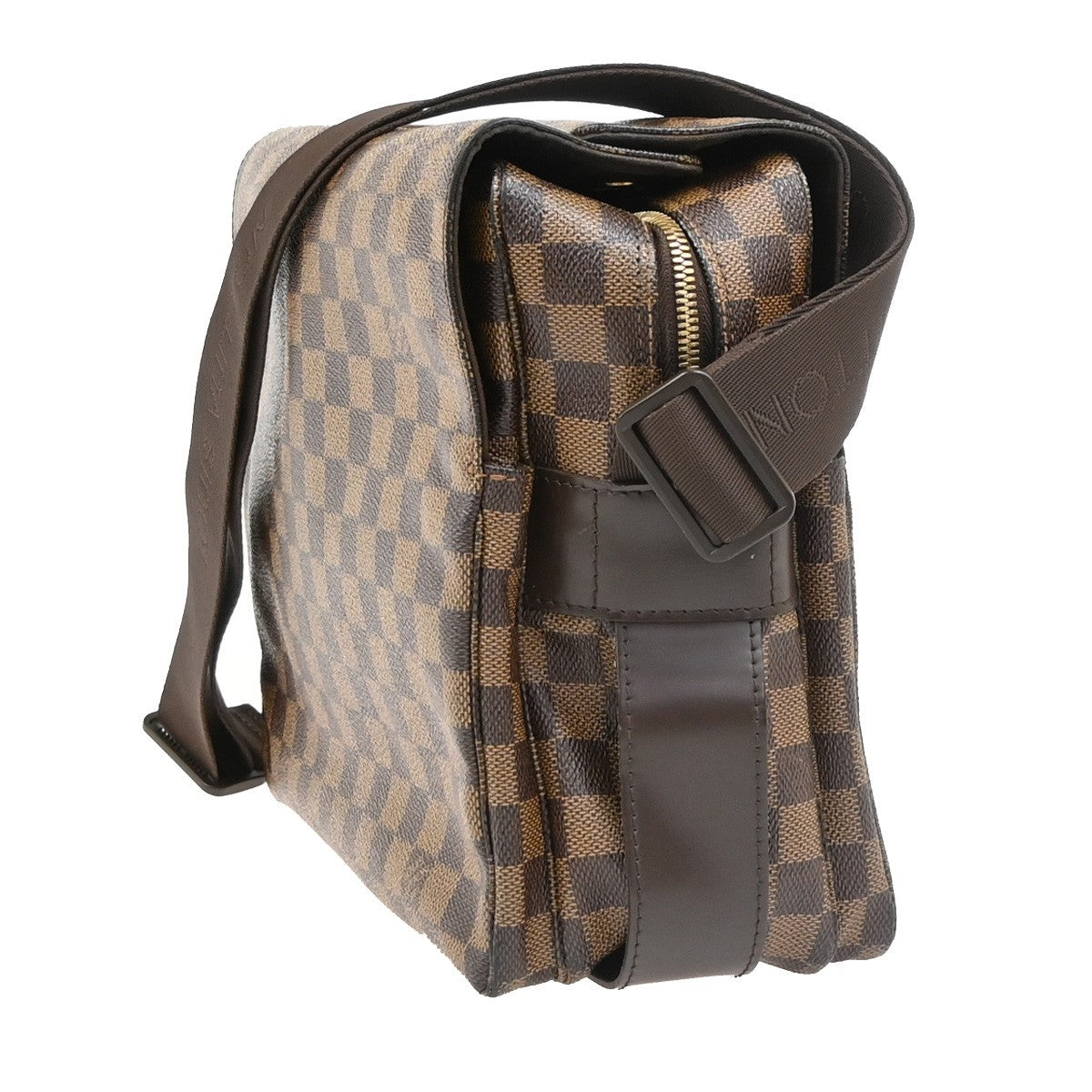 Louis Vuitton Naviglio Damier Ebene Brown Canvas Shoulder Bag Bag (Pre-Owned)