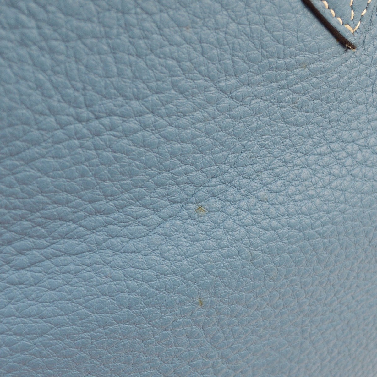 Hermes Birkin Blue Clemence With Gold Hardware Blue Leather Handbag (Pre-Owned)
