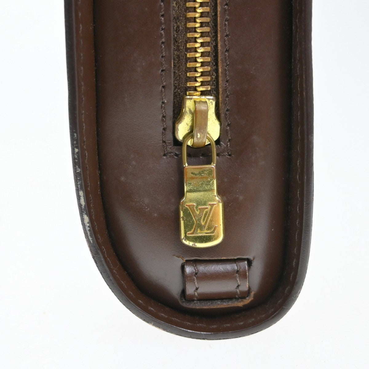 Louis Vuitton Pochette Saint Louis Damier Ebene Brown Canvas Clutche & Pouche Bag (Pre-Owned)
