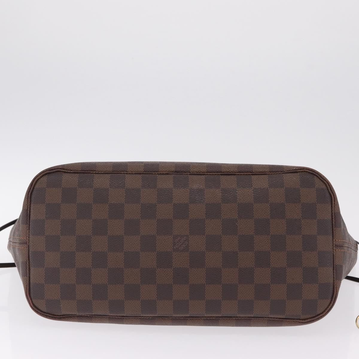 Louis Vuitton Neverfull Damier Ebene Brown Canvas Tote Bag Bag (Pre-Owned)