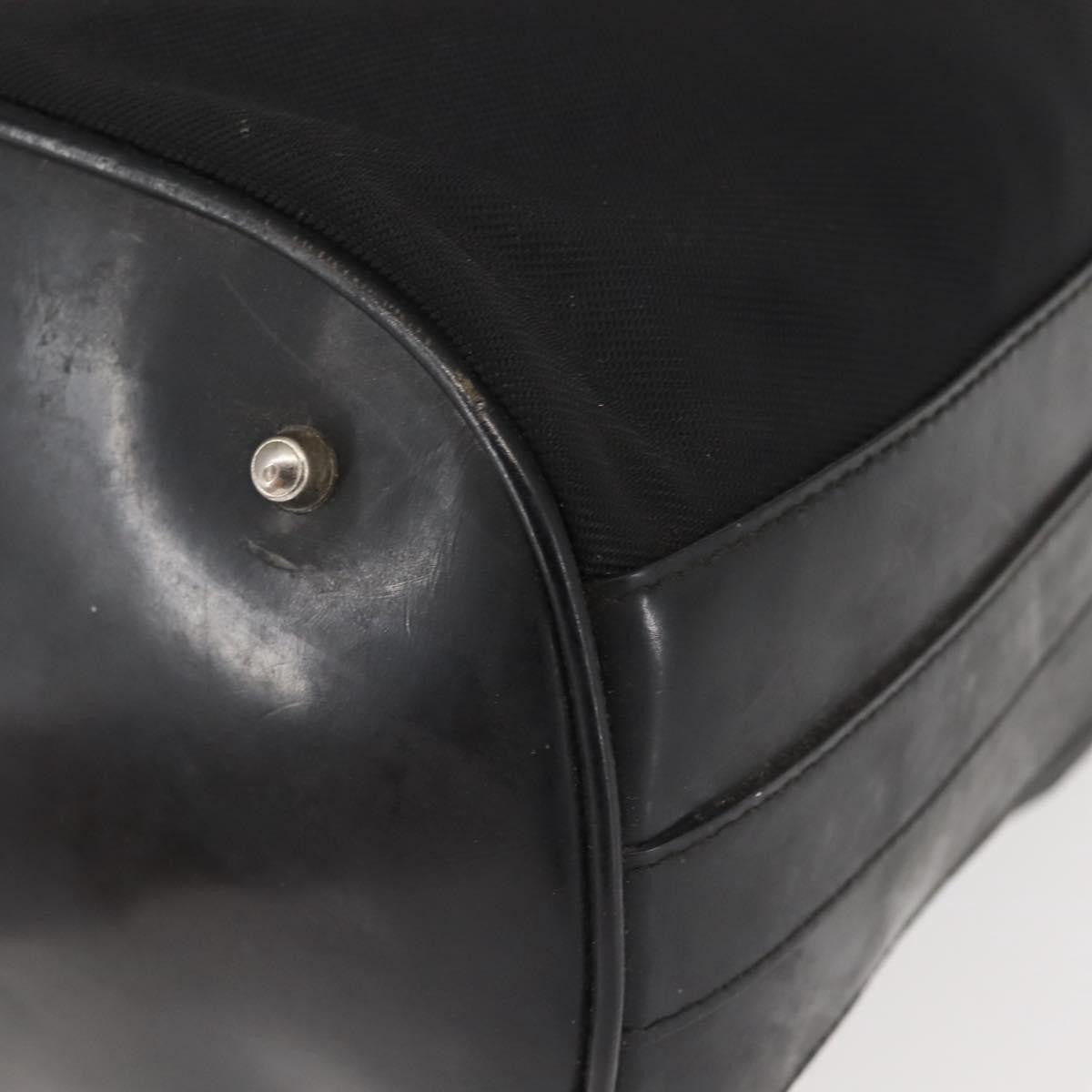 Gucci Vintage Bamboo Bucket Nylon And Leather Black Nylon Bag (Pre-Owned)
