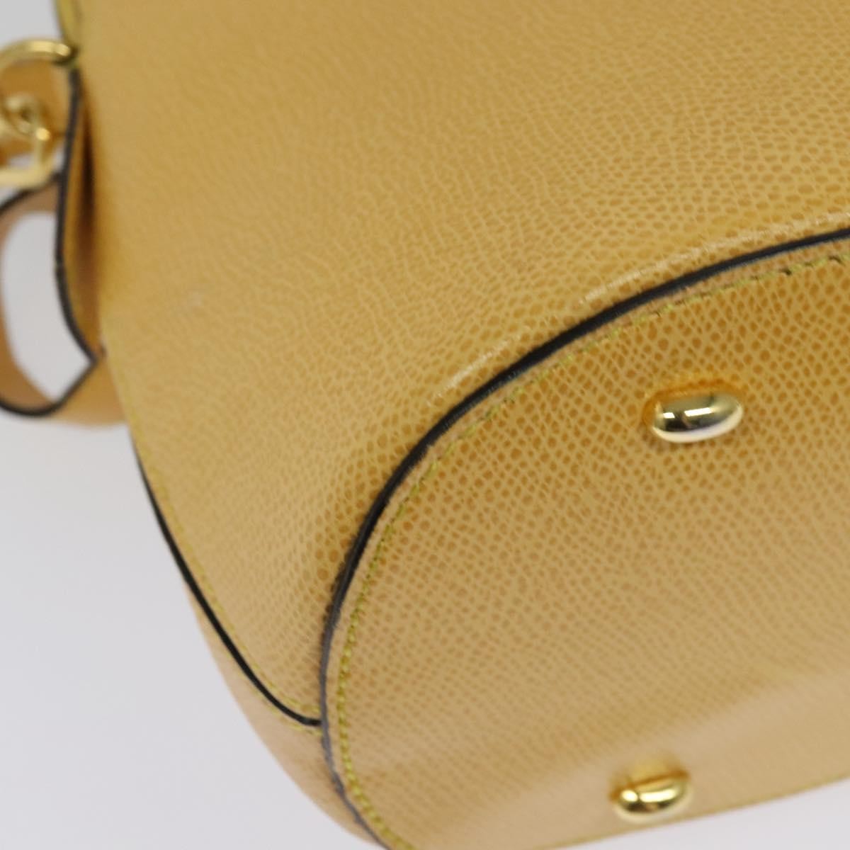 Celine Handbag Leather Yellow Leather Handbag (Pre-Owned)