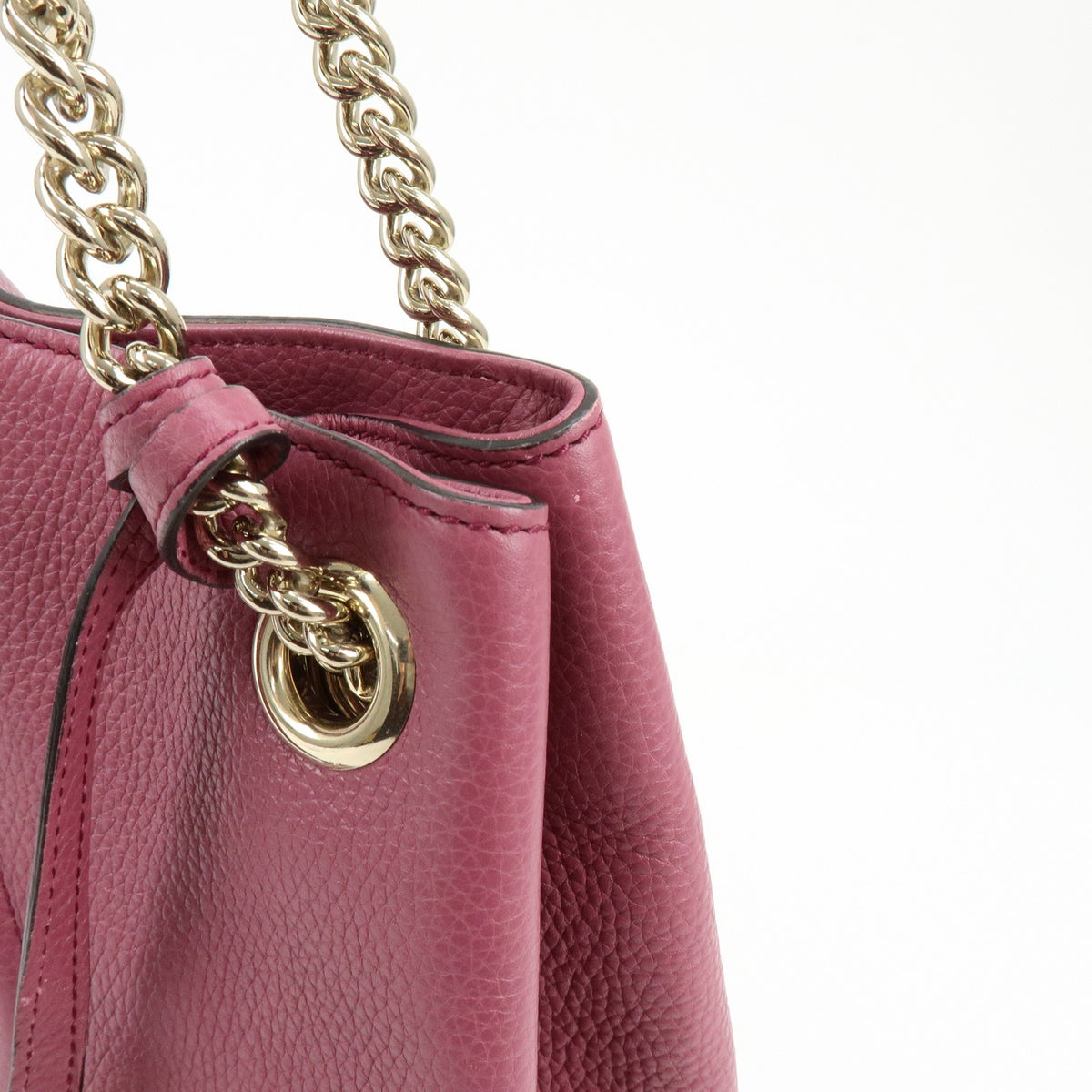 Gucci Soho Chain Strap Leather Purple Leather Shoulder Bag Bag (Pre-Owned)
