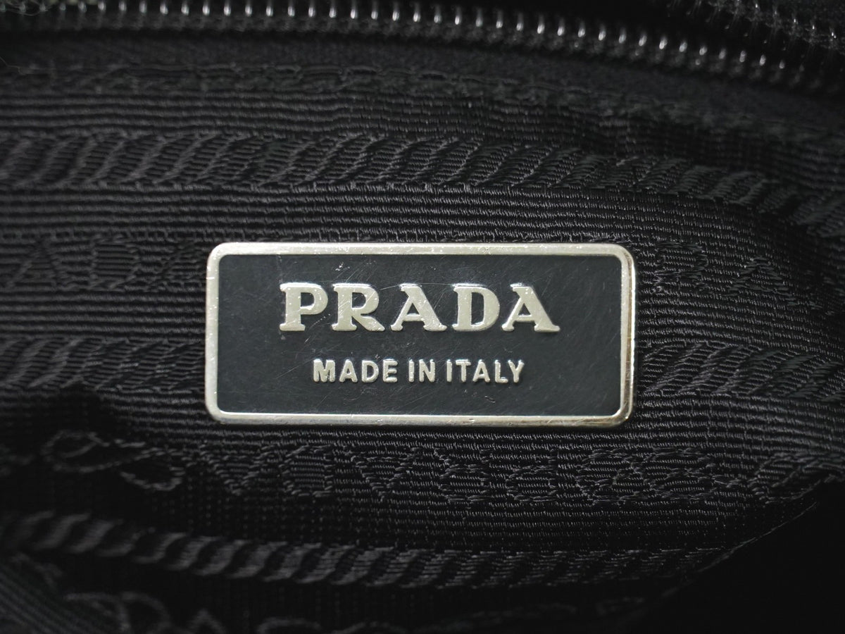 Prada Front Pocket Messenger Quilted Tessuto Black Nylon Shoulder Bag Bag (Pre-Owned)