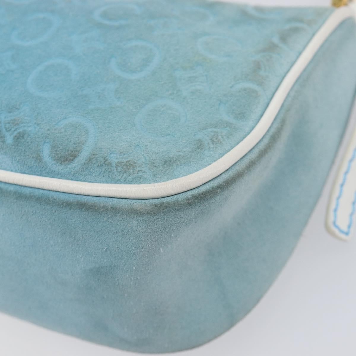 Celine C Macadam Suede Turquoise Suede Handbag (Pre-Owned)