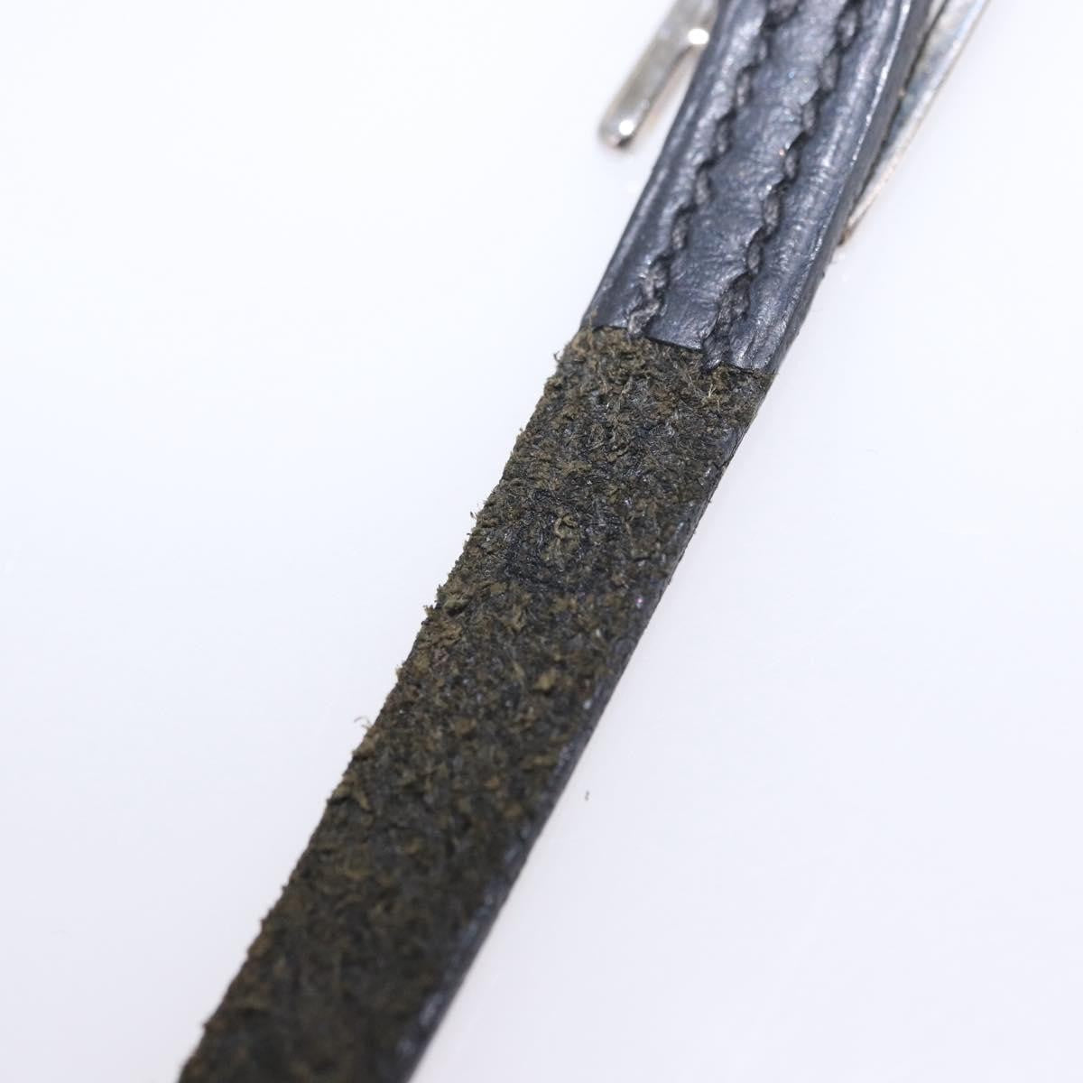 Hermes Hapi 3 Leather With Metal Black Leather Bracelet Jewelry (Pre-Owned)