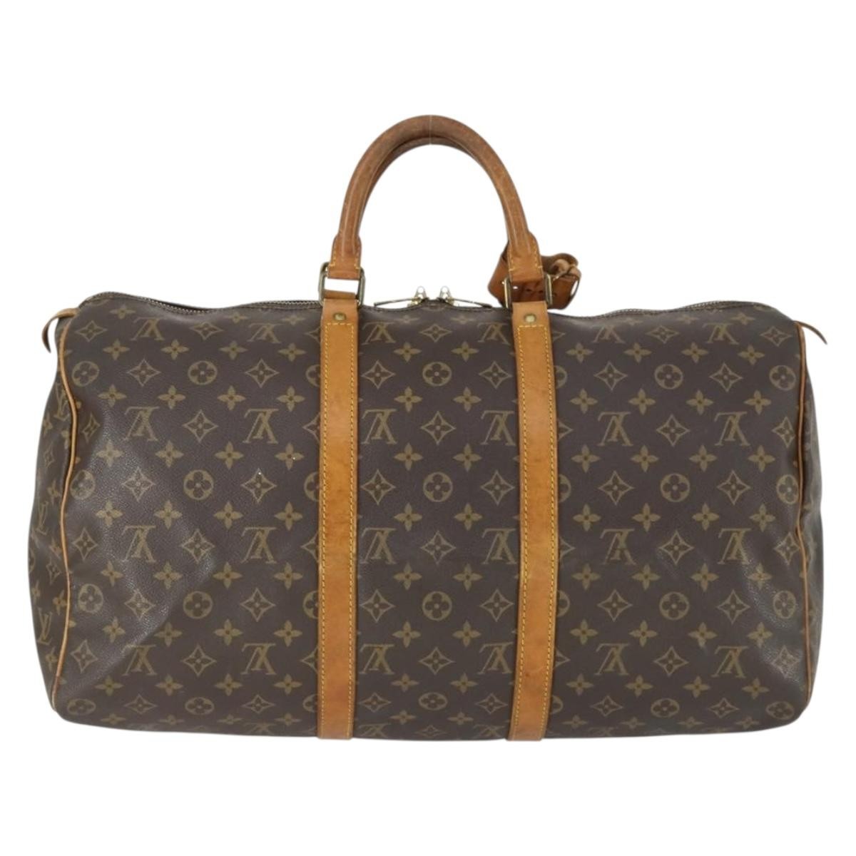 Louis Vuitton Keepall Monogram Canvas Brown Canvas Travel Bag Bag (Pre-Owned)