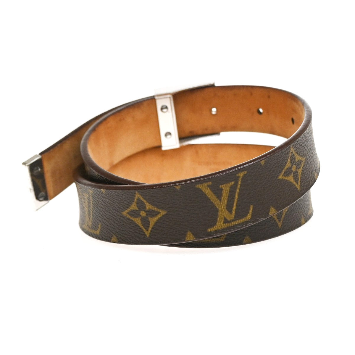 Louis Vuitton Ceinture Carre Belt Damier Brown Canvas Belts Accessory (Pre-Owned)